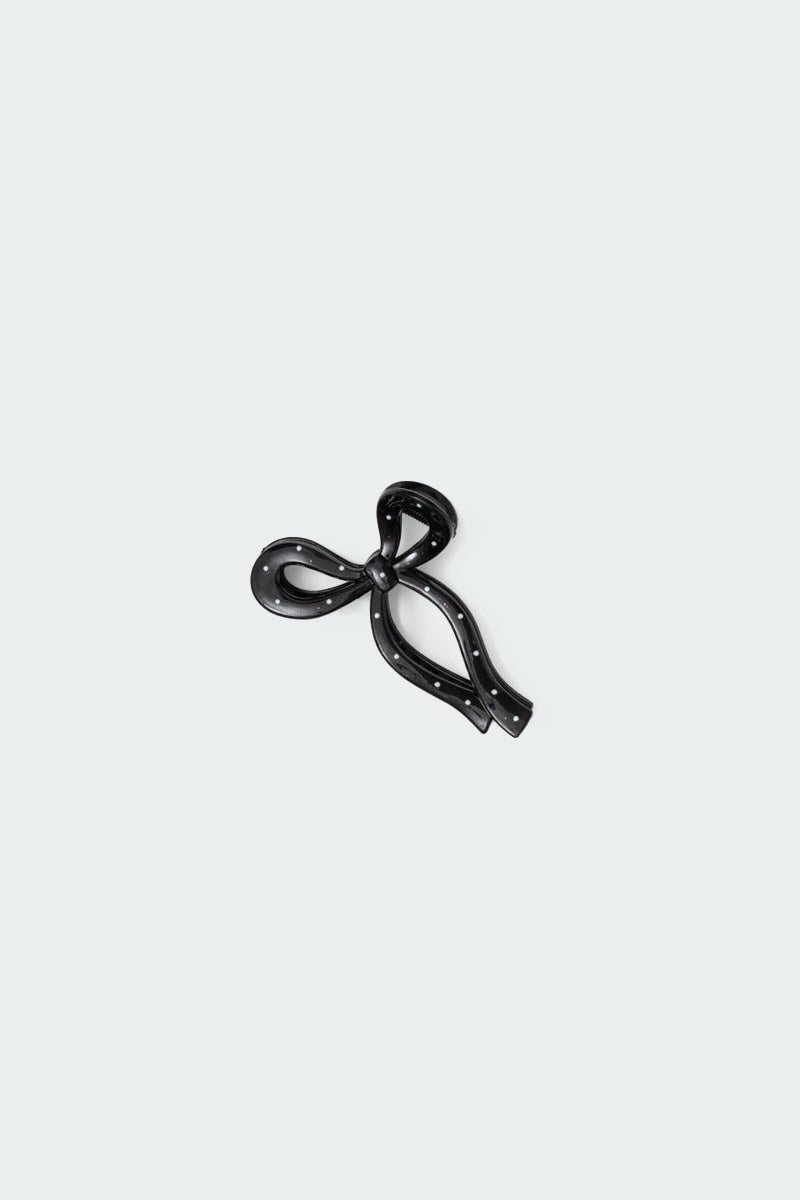 Polka Dot Bow Hair Clip-Milans Time