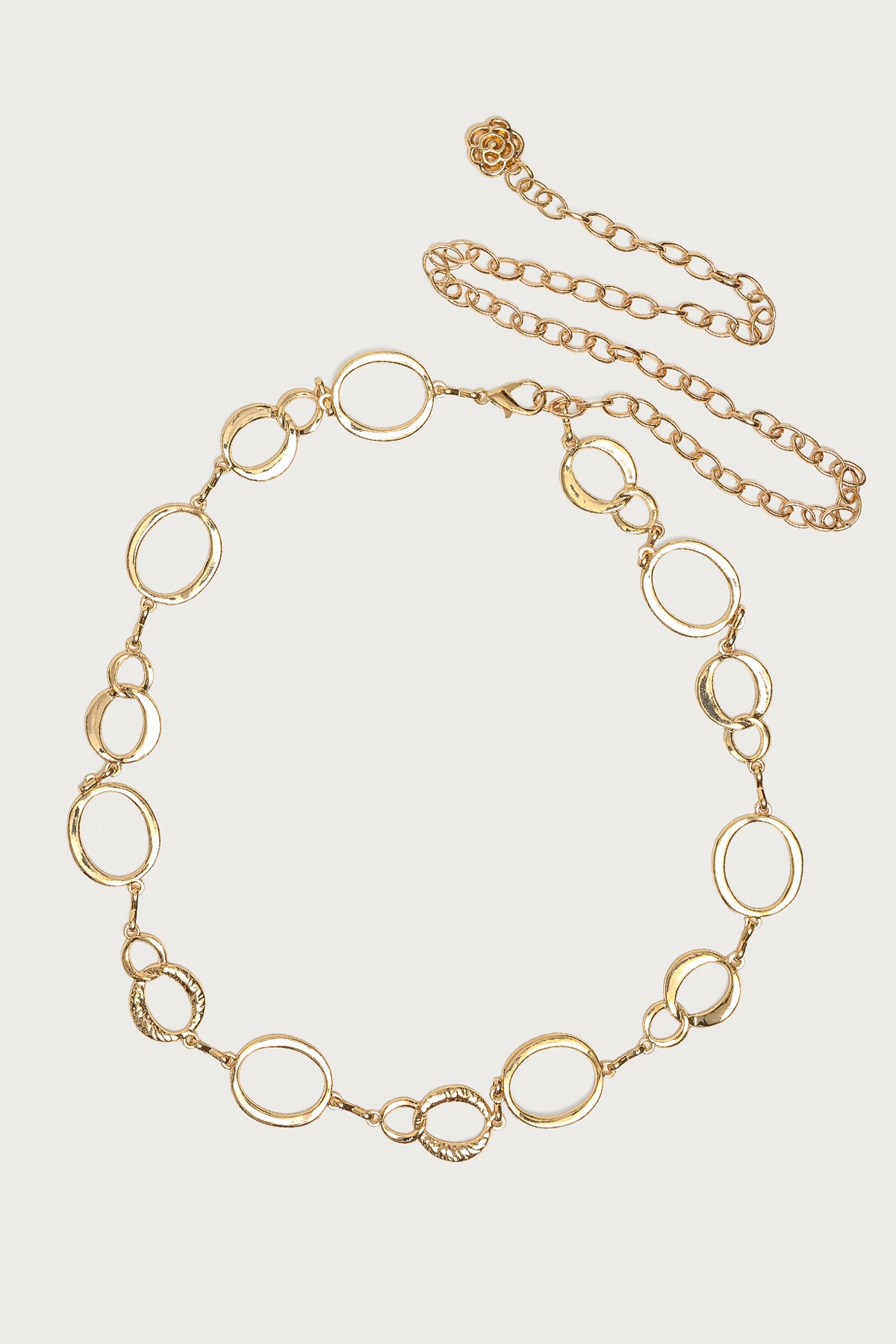 Textured Oval Chain Belt-Milans Time