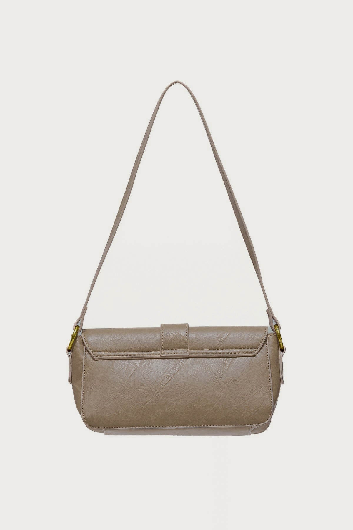 Faux Leather Buckle Bag-Milans Time
