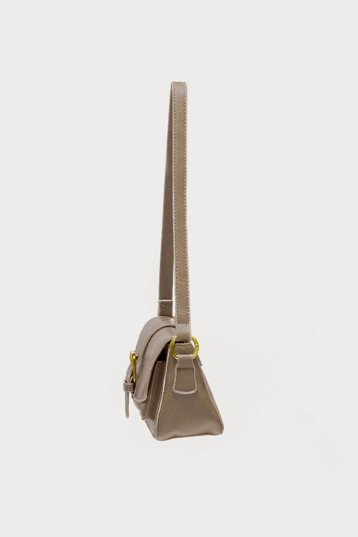 Faux Leather Buckle Bag-Milans Time