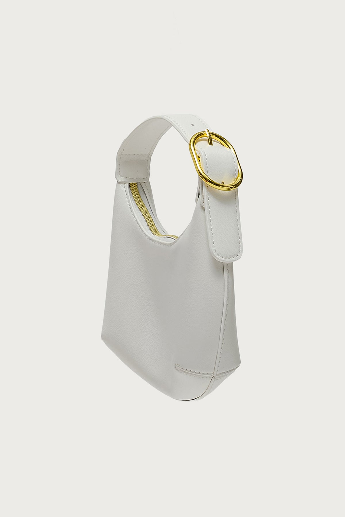 Buckle Strap Faux Leather Bag-Milans Time