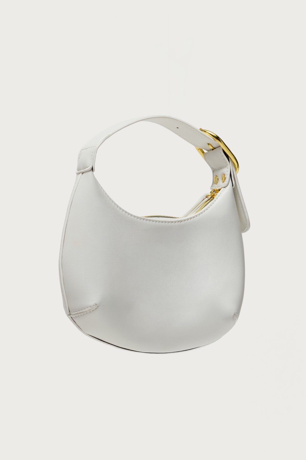 Buckle Strap Faux Leather Bag-Milans Time