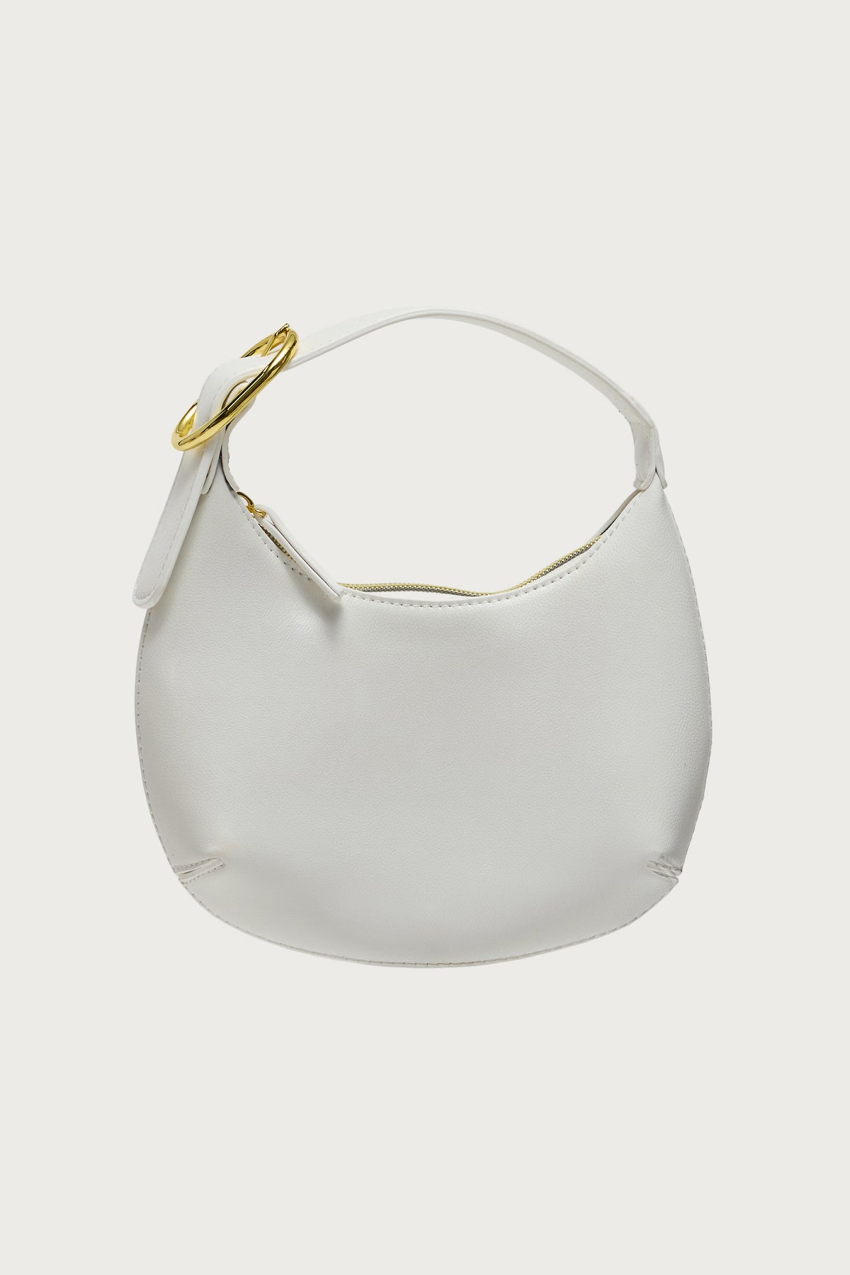 Buckle Strap Faux Leather Bag-Milans Time