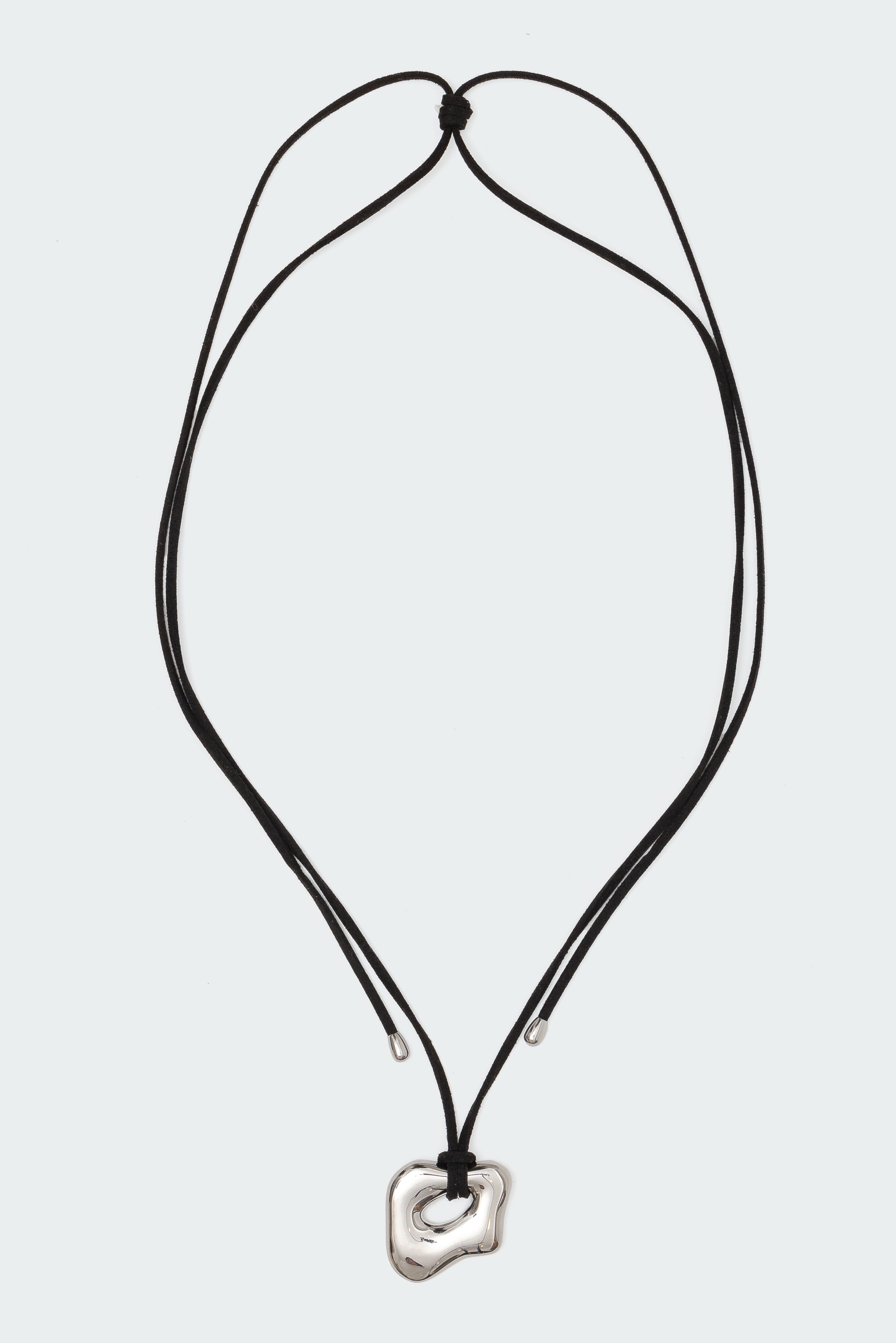 Chunky Stone Pendant Cord Necklace-Milans Time