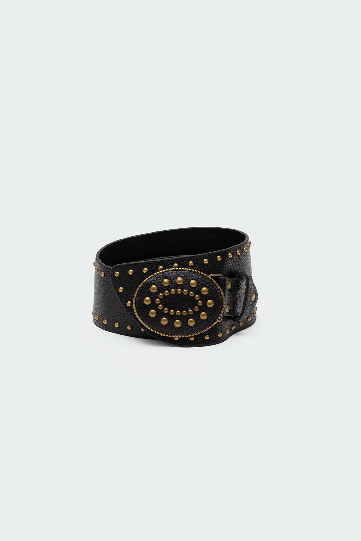 Studded Faux Leather Western Belt-Milans Time