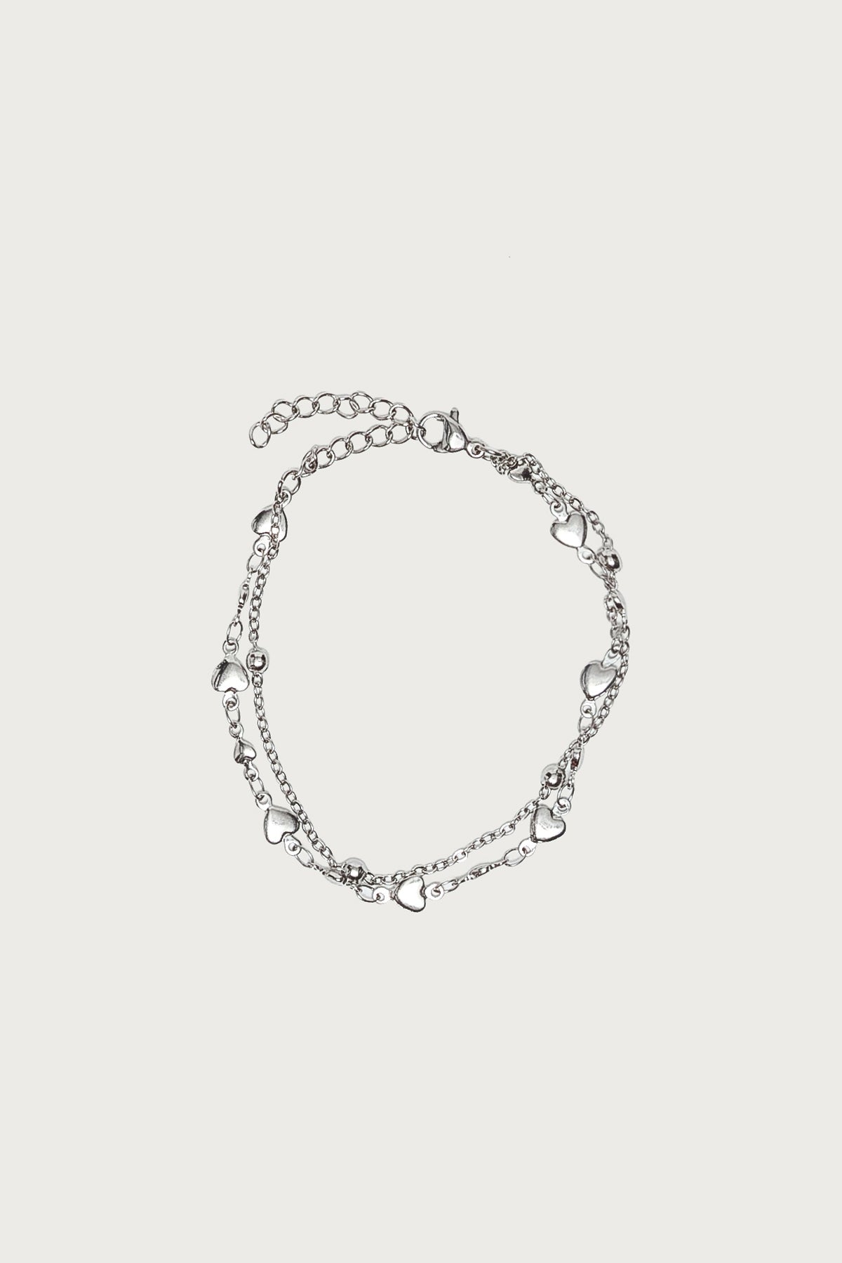 Double Chain Heart Bracelet-Milans Time