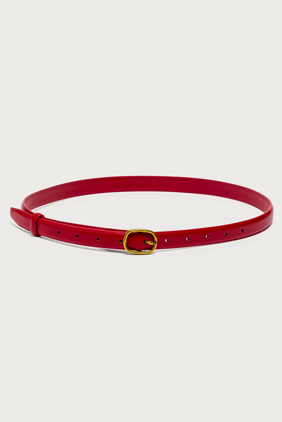 Oval Buckle Faux Leather Belt-Milans Time