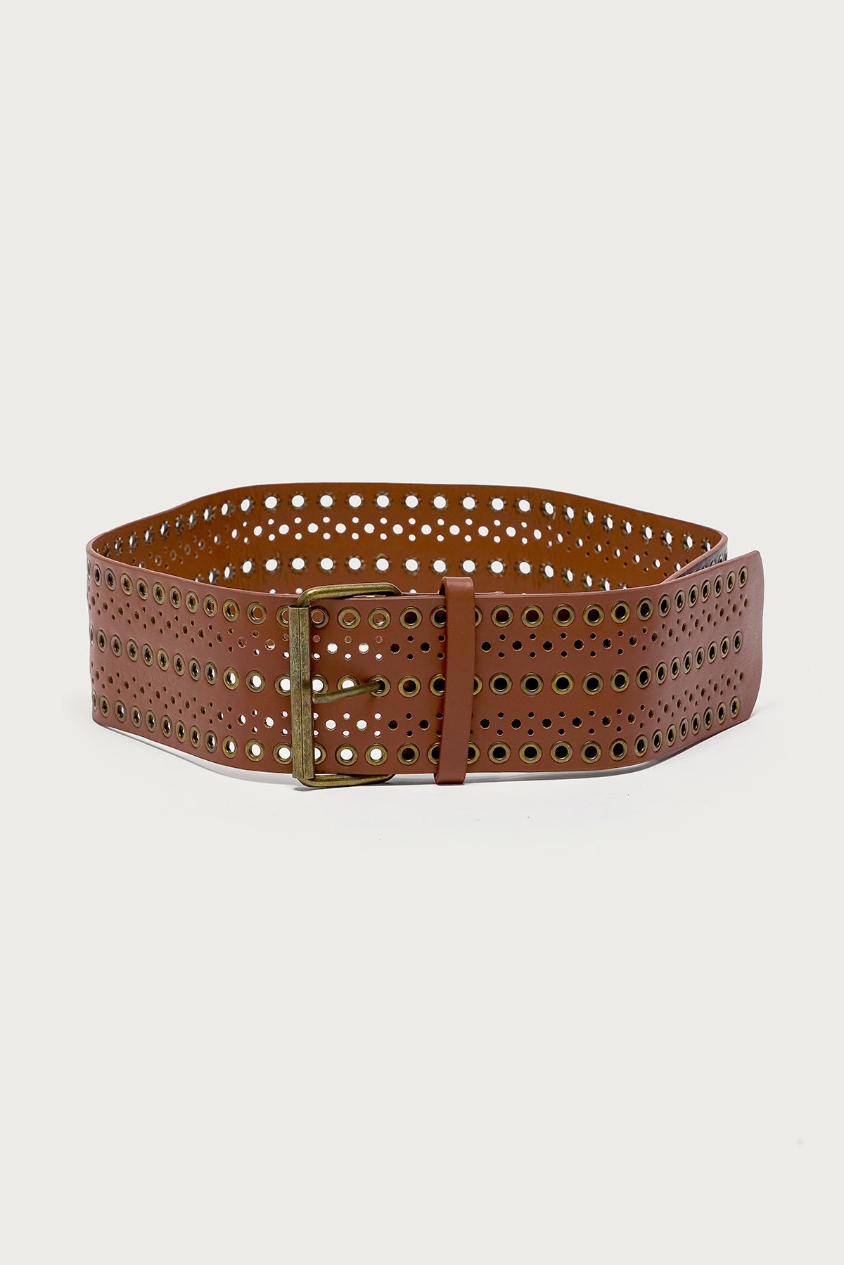 Western Grommet Faux Leather Belt-Milans Time