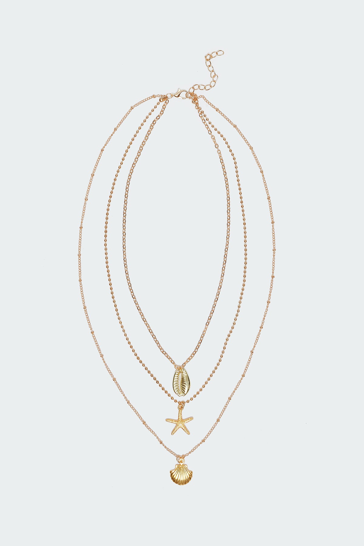 Triple Charm Layered Necklace-Milans Time