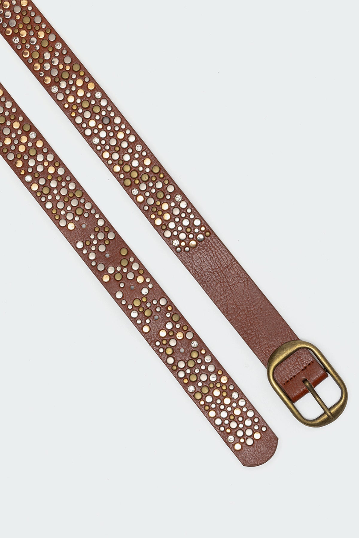 Zinia Studded Faux Leather Belt-Milans Time
