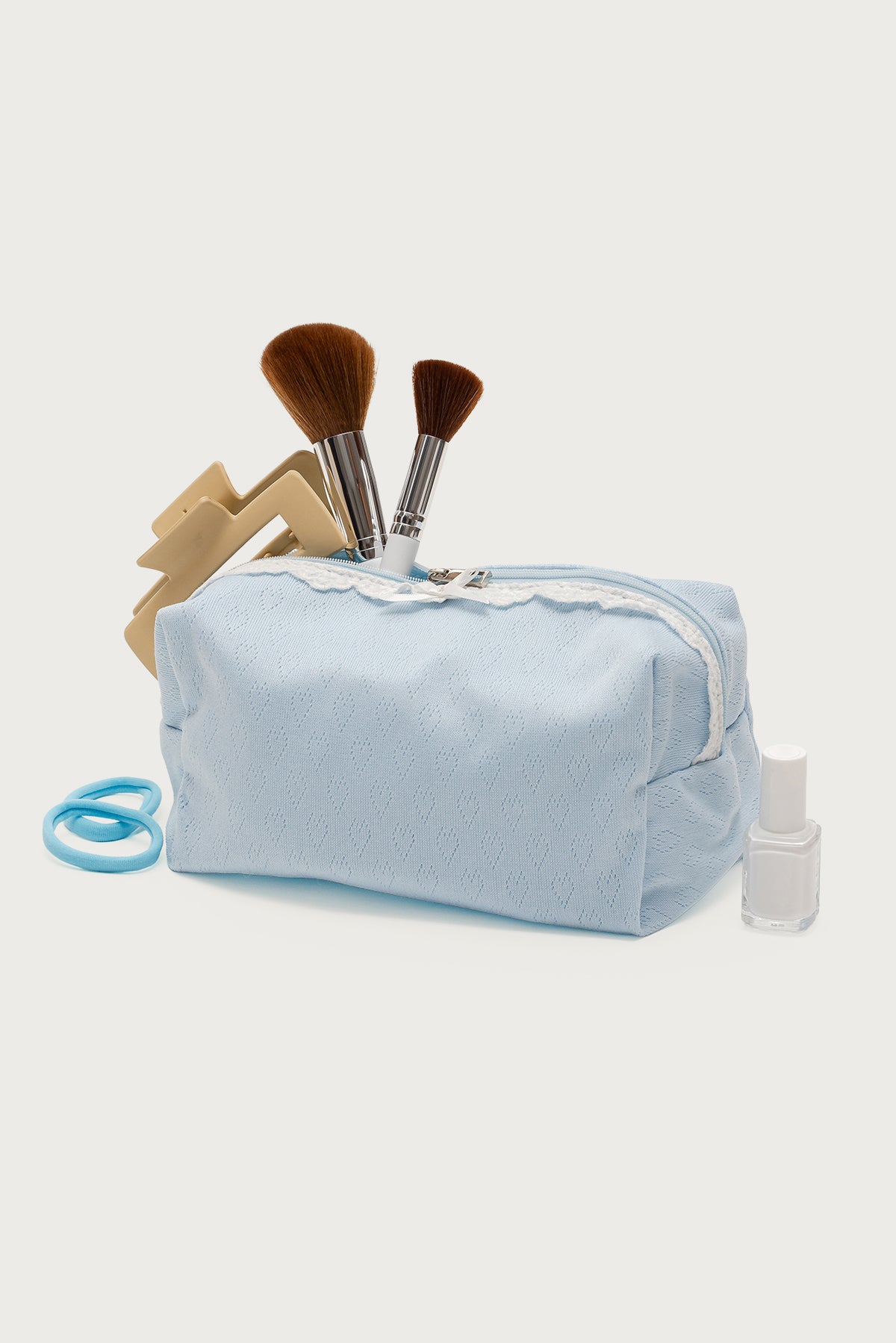 Pointelle Makeup Pouch Bag-Milans Time