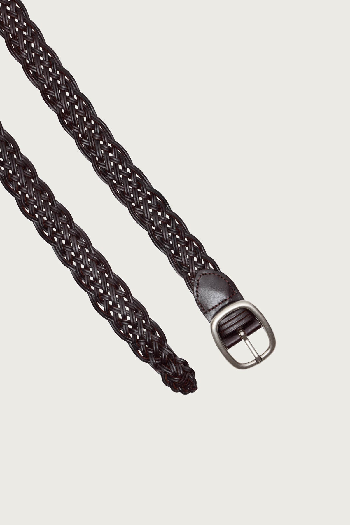 Woven Faux Leather Belt-Milans Time