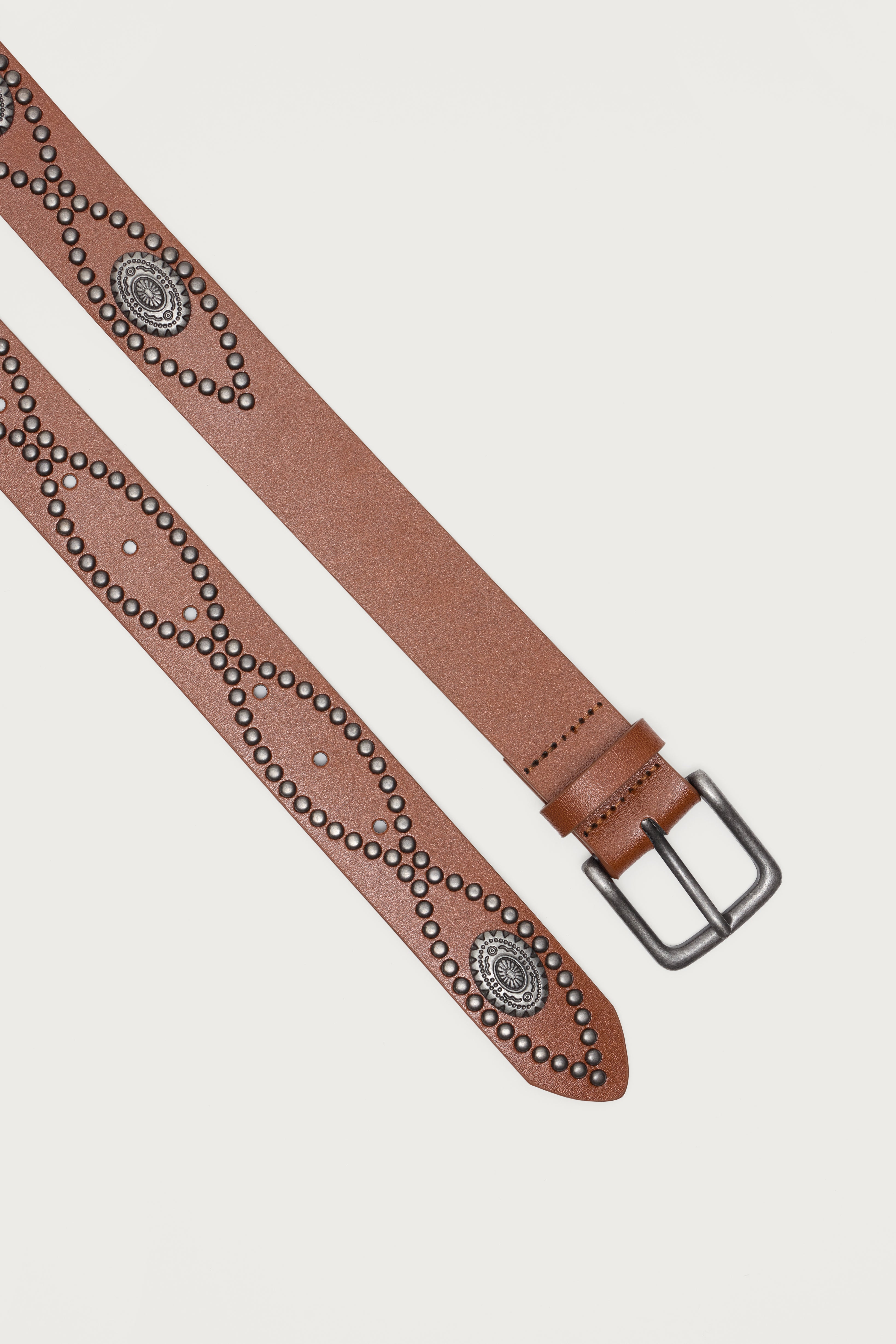 Orion Studded Faux Leather Belt-Milans Time