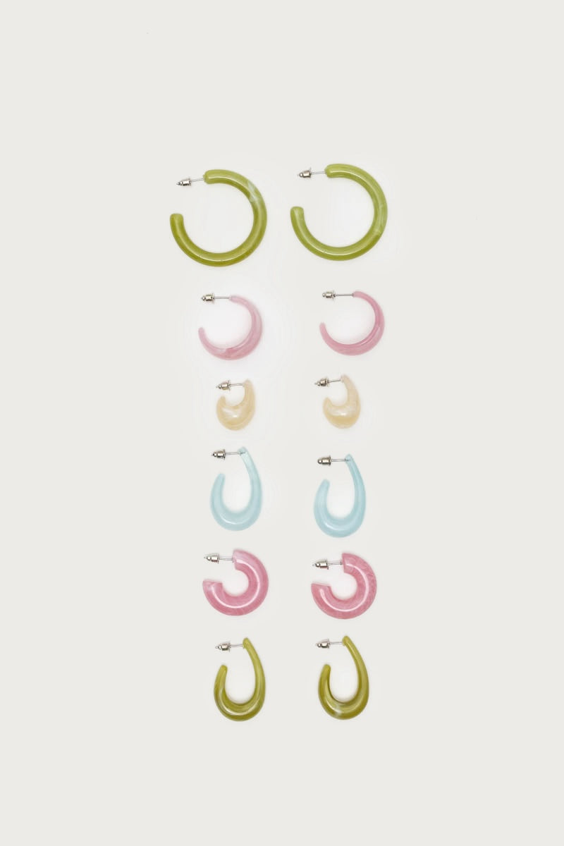 Pastel Hoop Earrings Pack-Milans Time