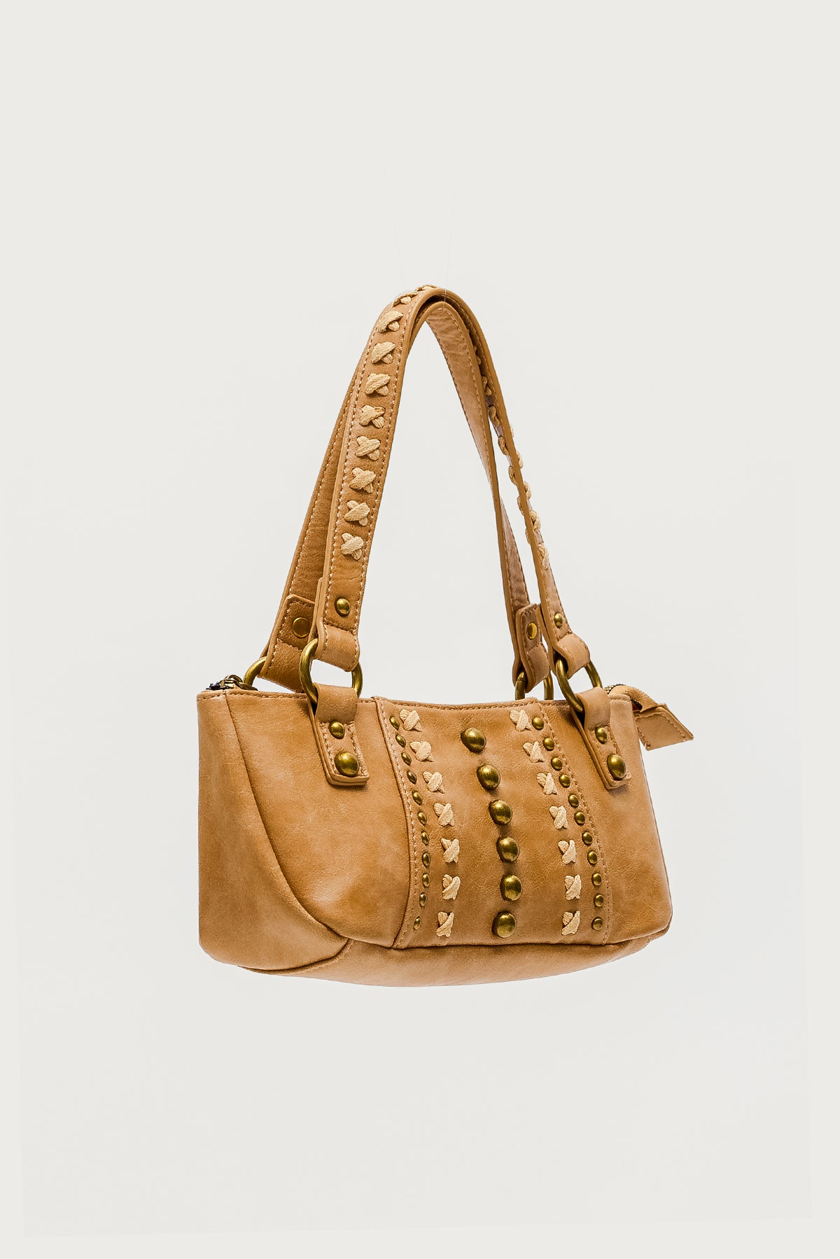 Stud & Stitch Faux Leather Bag-Milans Time