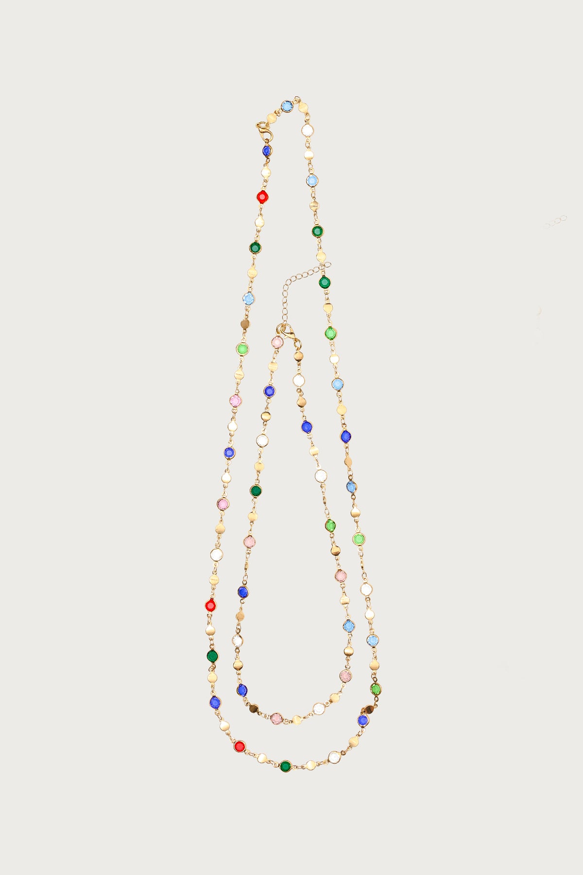 Cascading Gemstone Necklace Set-Milans Time