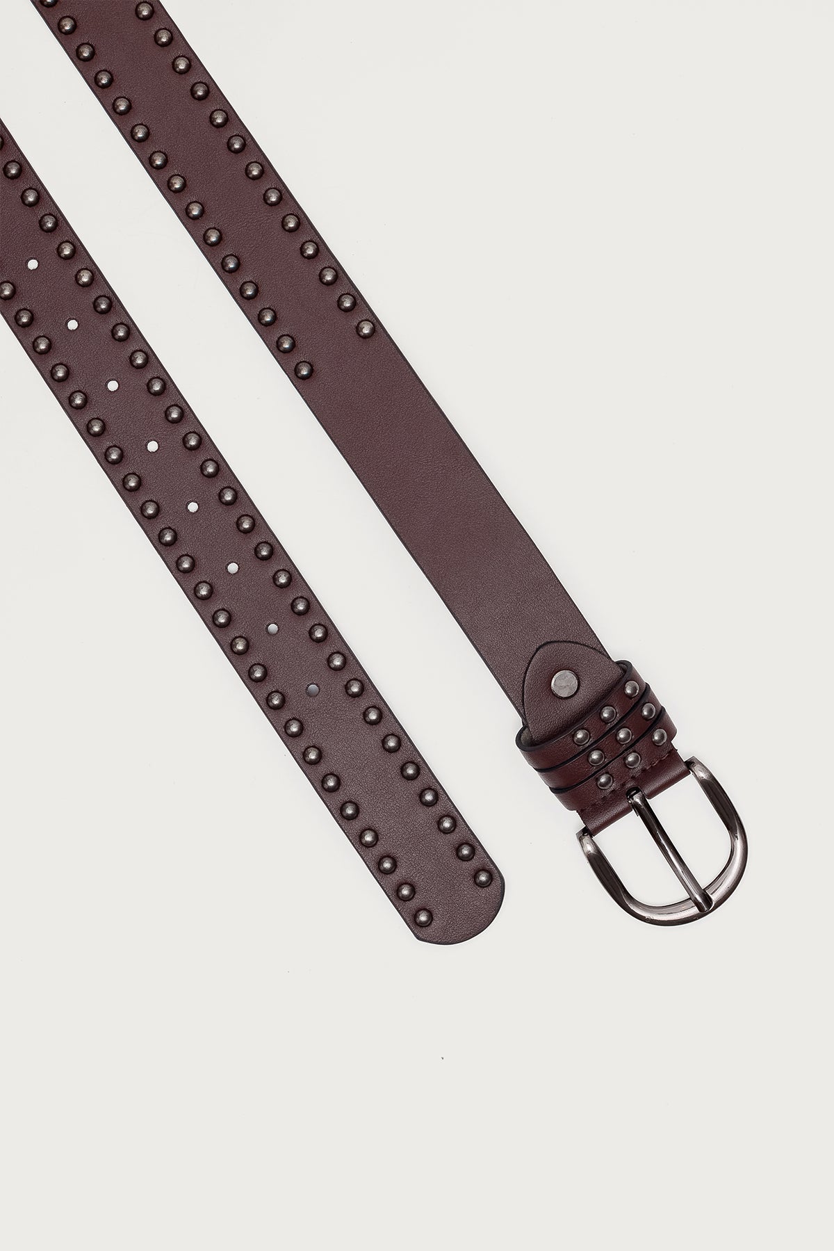 Studded Faux Leather Belt-Milans Time