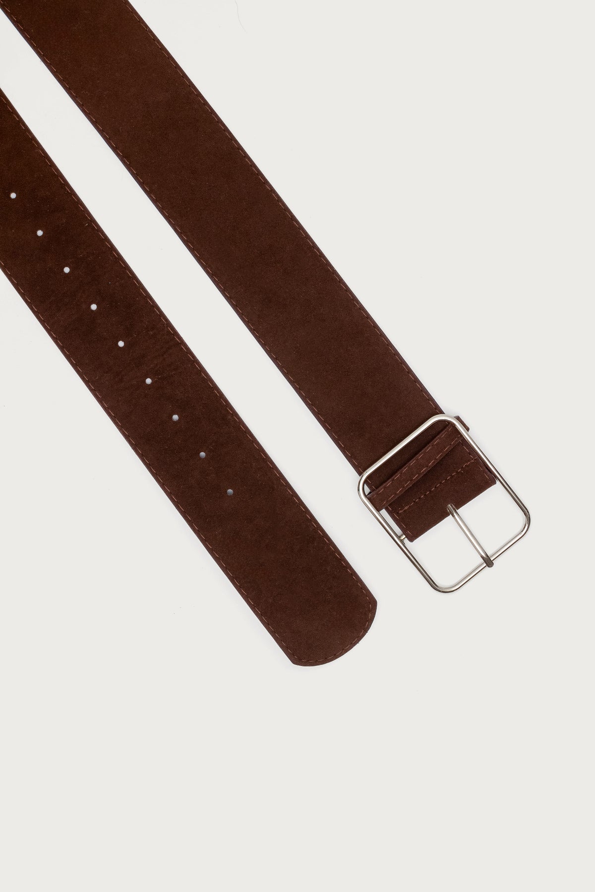 Chunky Faux Suede Belt-Milans Time