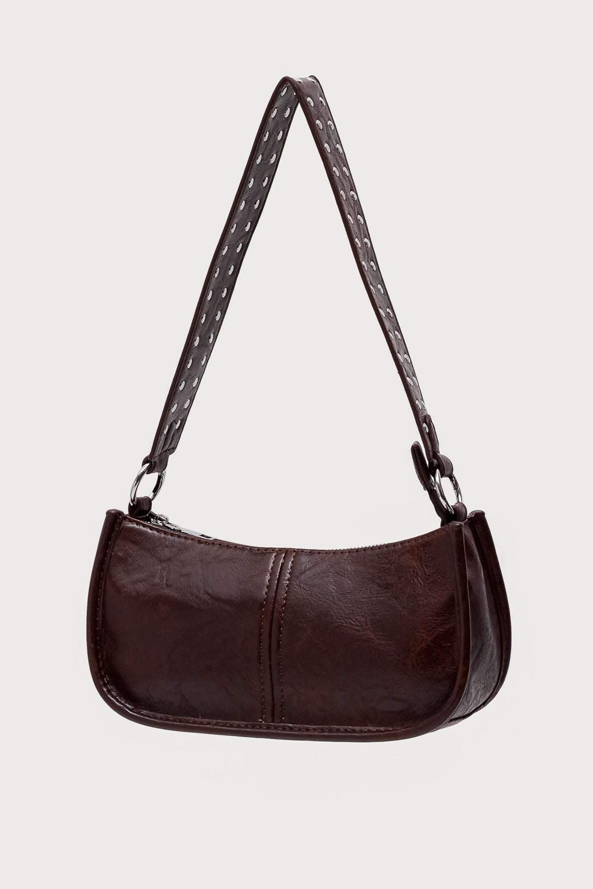 Studded Strap Faux Leather Bag-Milans Time