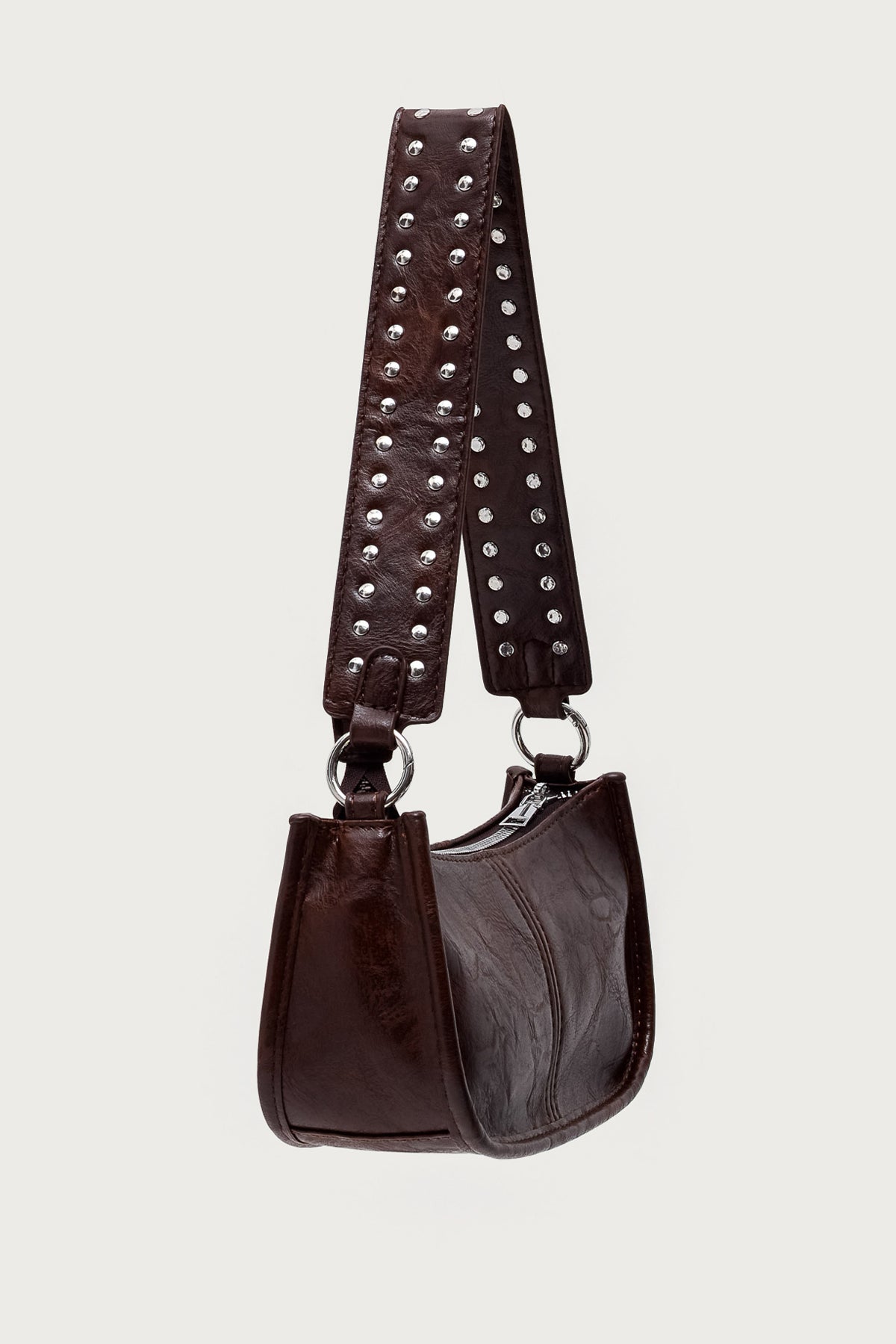 Studded Strap Faux Leather Bag-Milans Time
