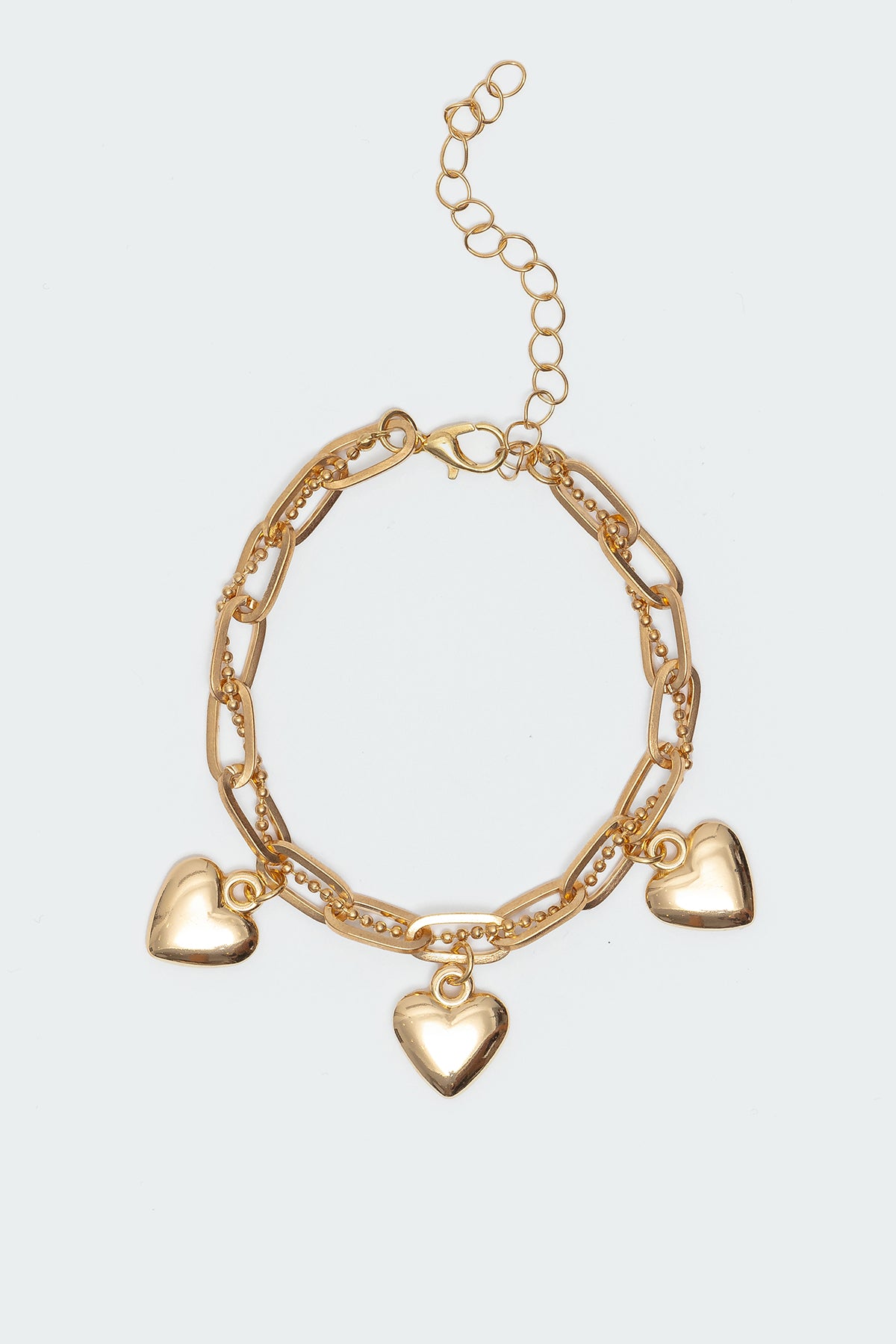 Triple Heart Charm Bracelet-Milans Time