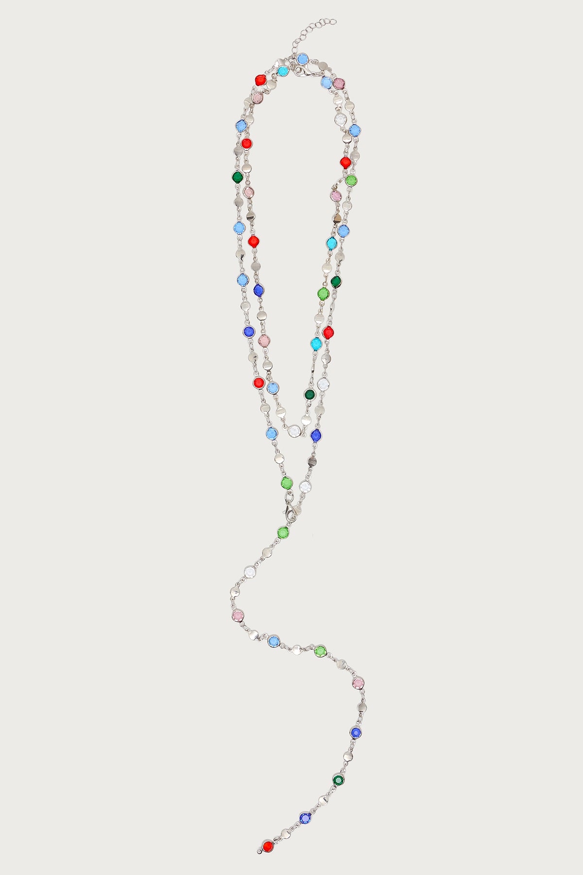 Cascading Gemstone Necklace Set-Milans Time