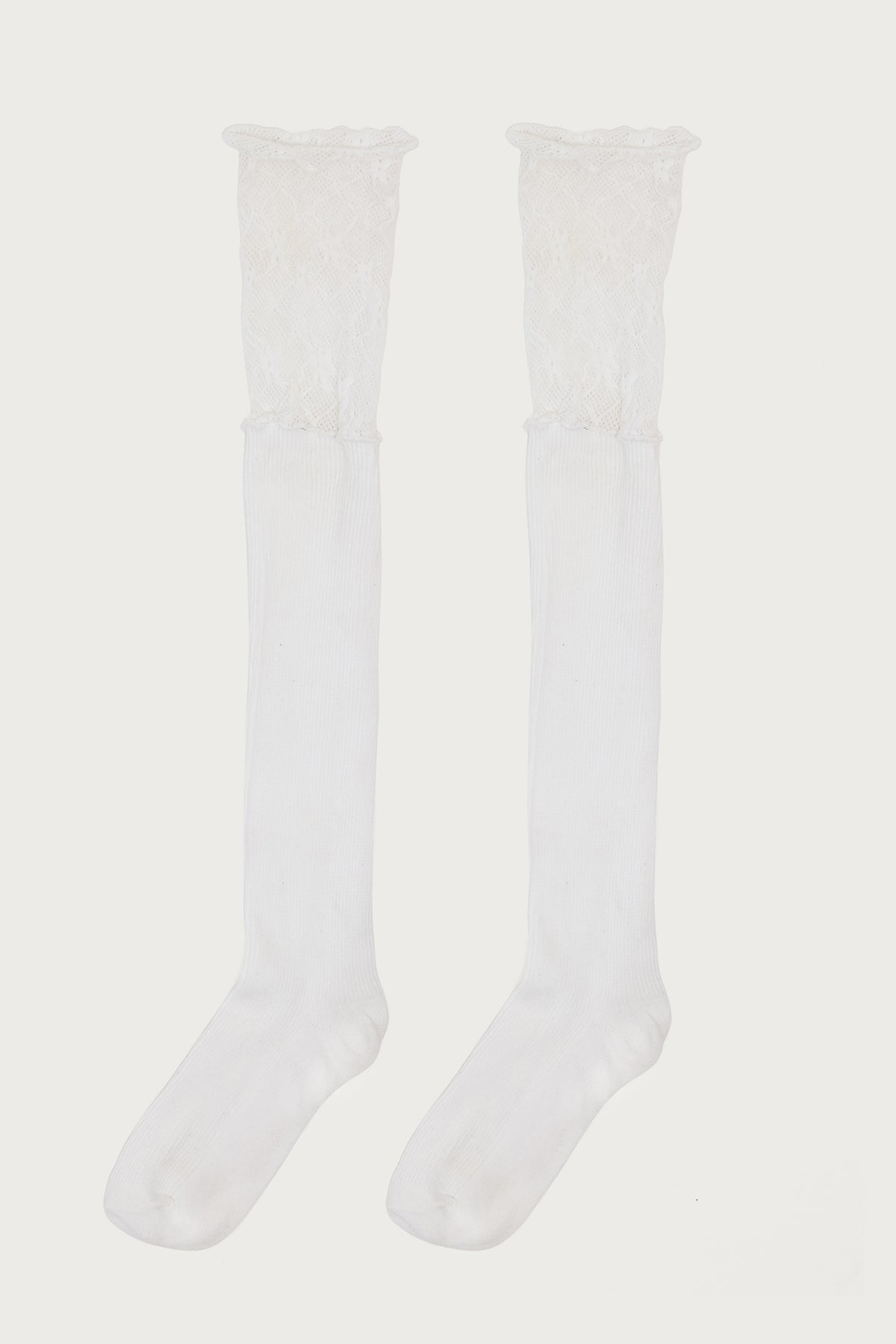 Lacey Layered Knee High Socks-Milans Time