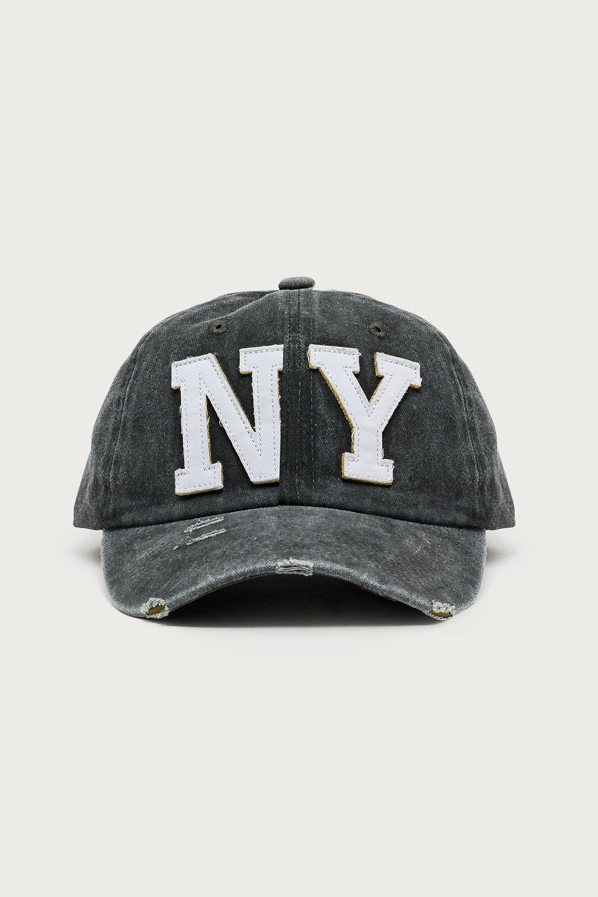 NY Distressed Baseball Cap-Milans Time