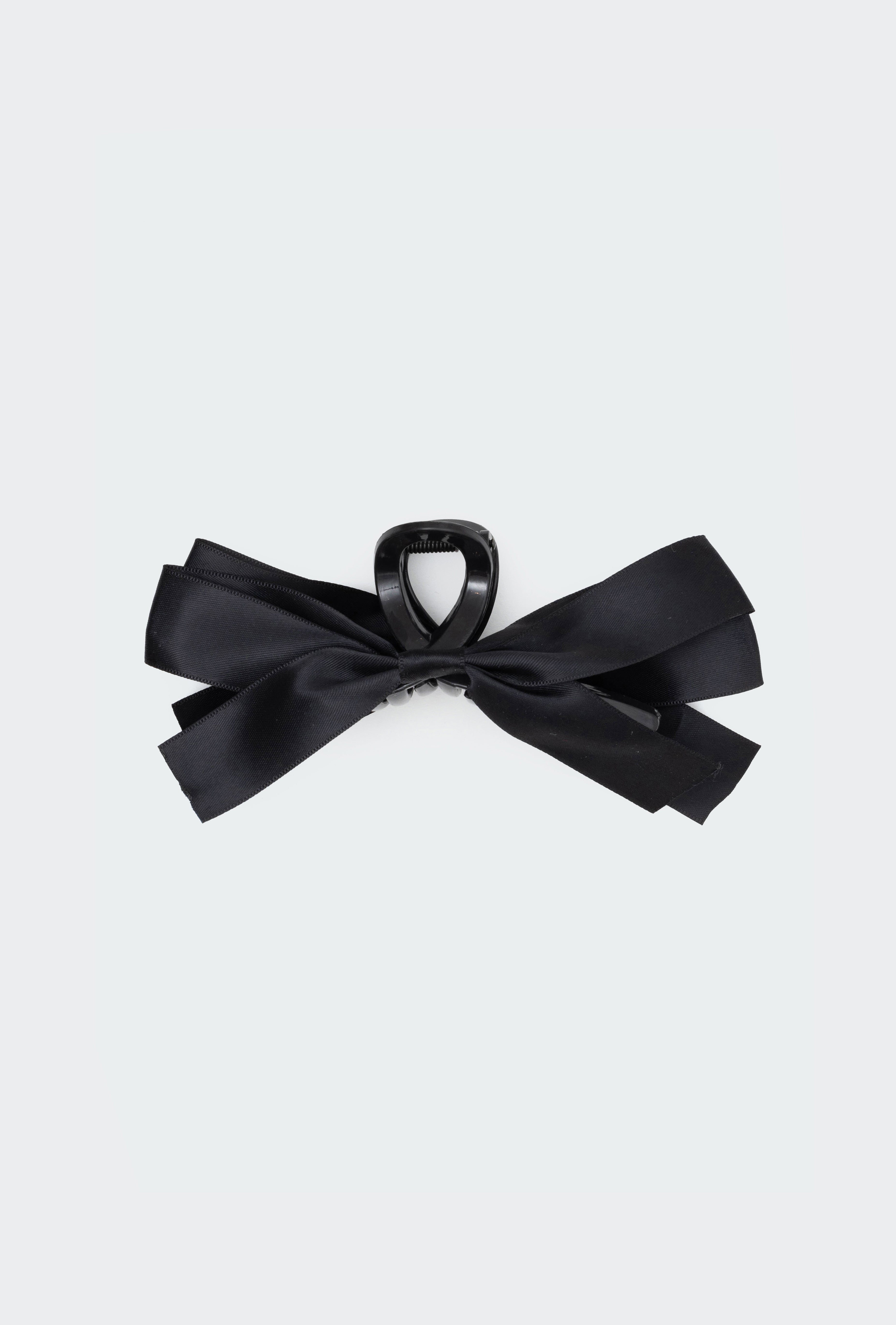 Satin Effect Bow Hair Clip-Milans Time