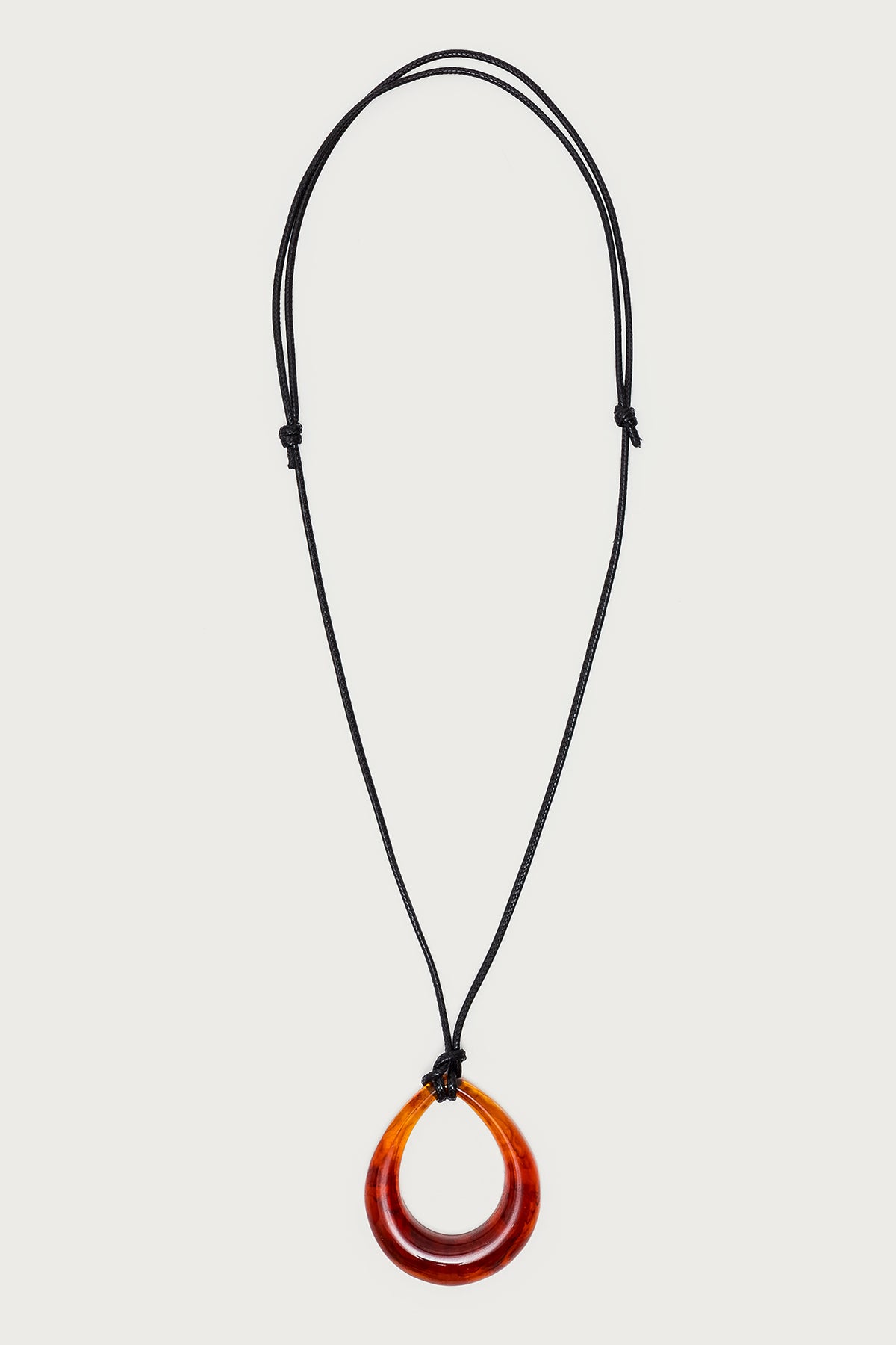 Oval Ring Cord Necklace-Milans Time