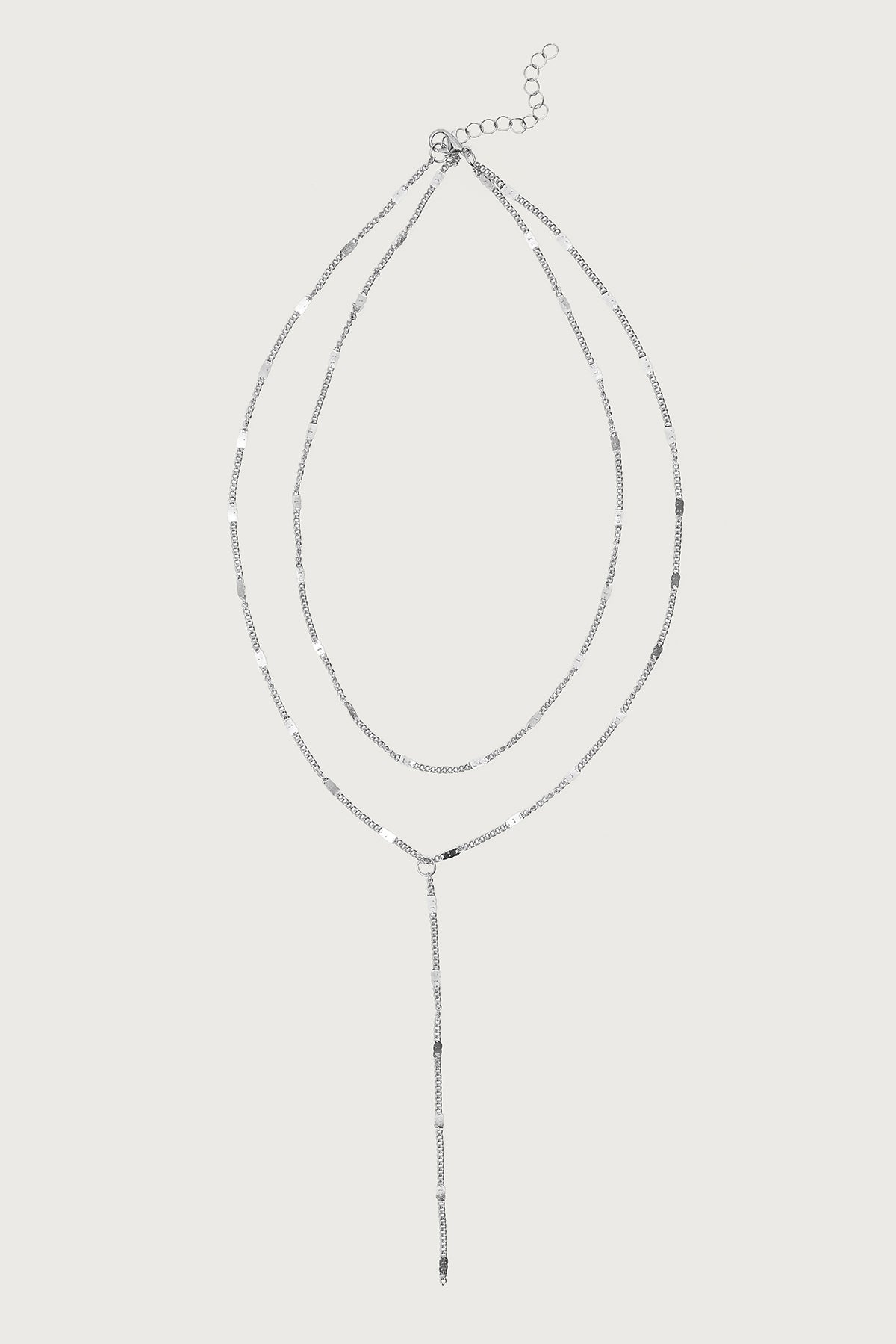 Cascading Disc Chain Layered Necklace-Milans Time