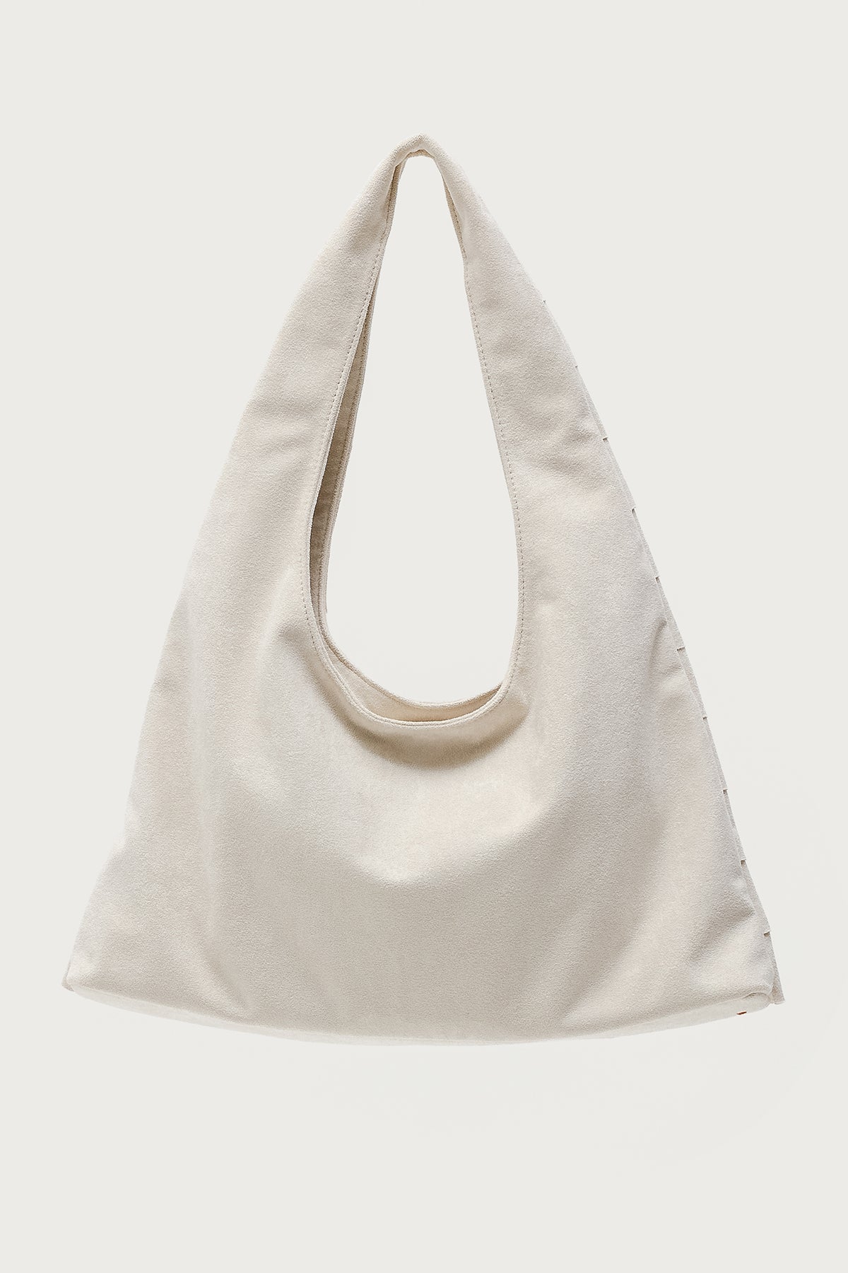 Ruffled Faux Suede Shoulder Bag-Milans Time