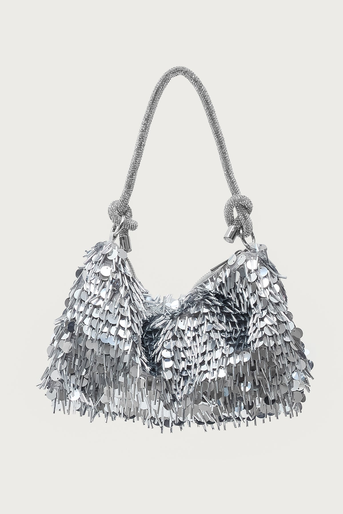 Knotted Rhinestone Stud & Sequin Bag-Milans Time