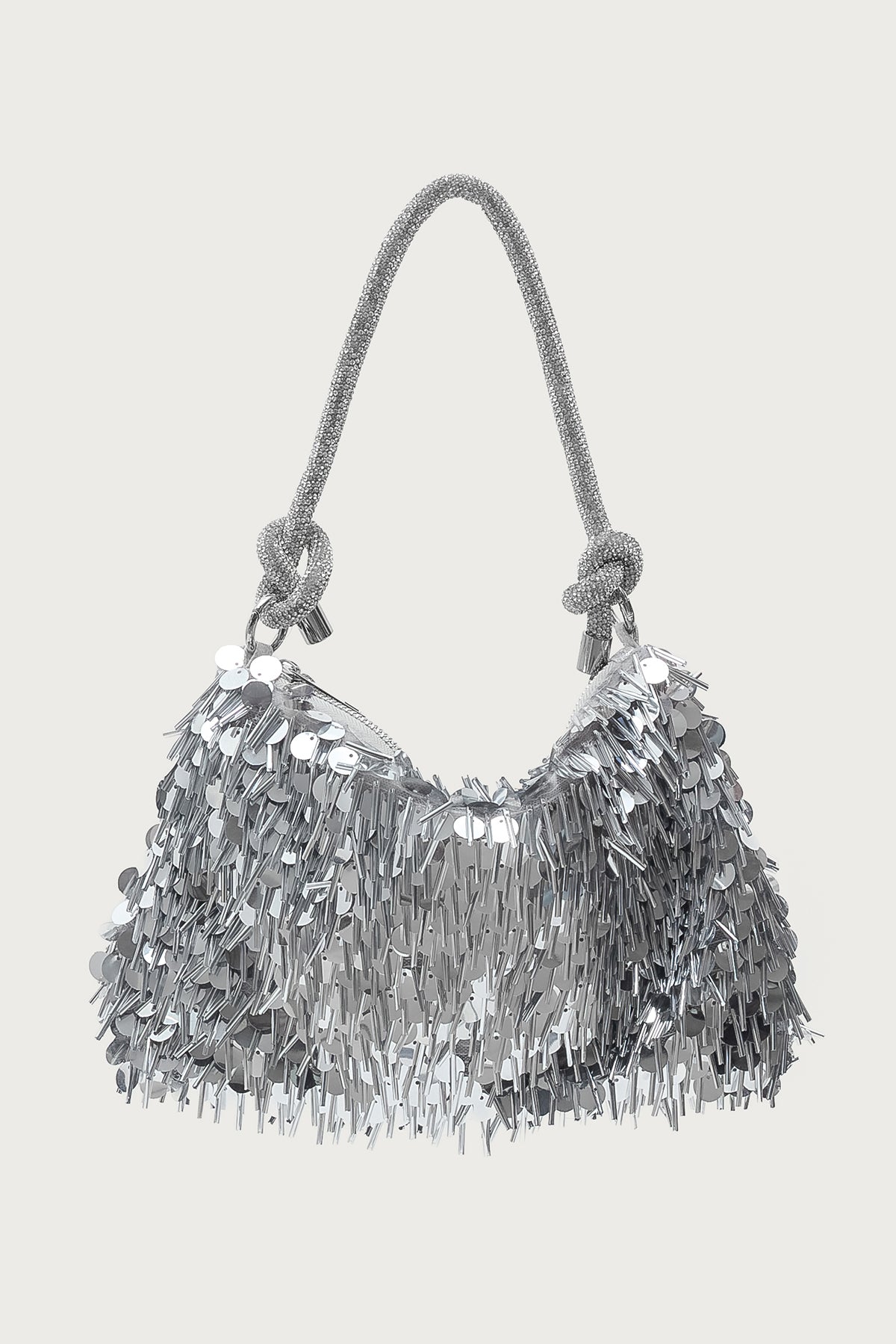 Knotted Rhinestone Stud & Sequin Bag-Milans Time