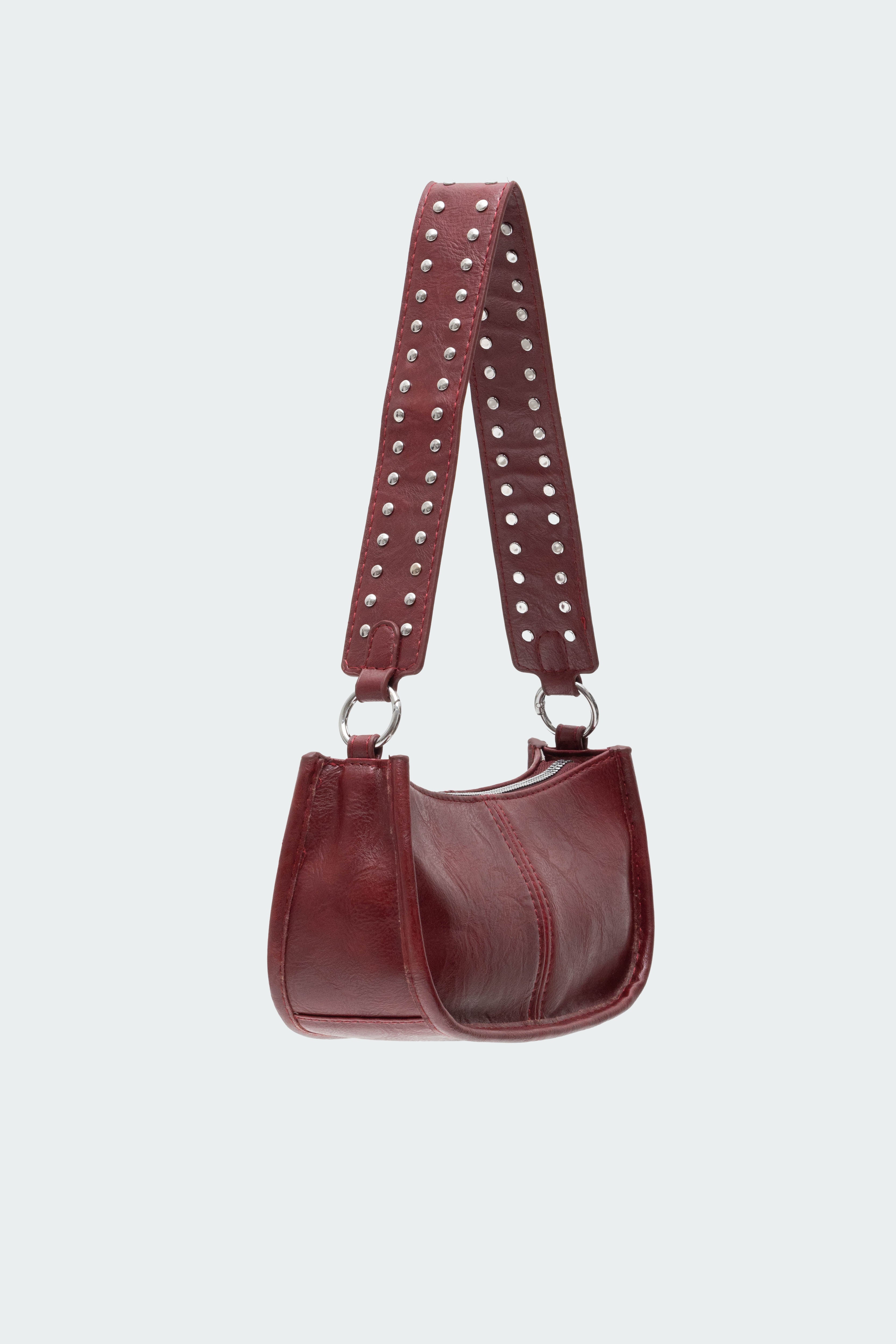 Studded Strap Faux Leather Bag-Milans Time