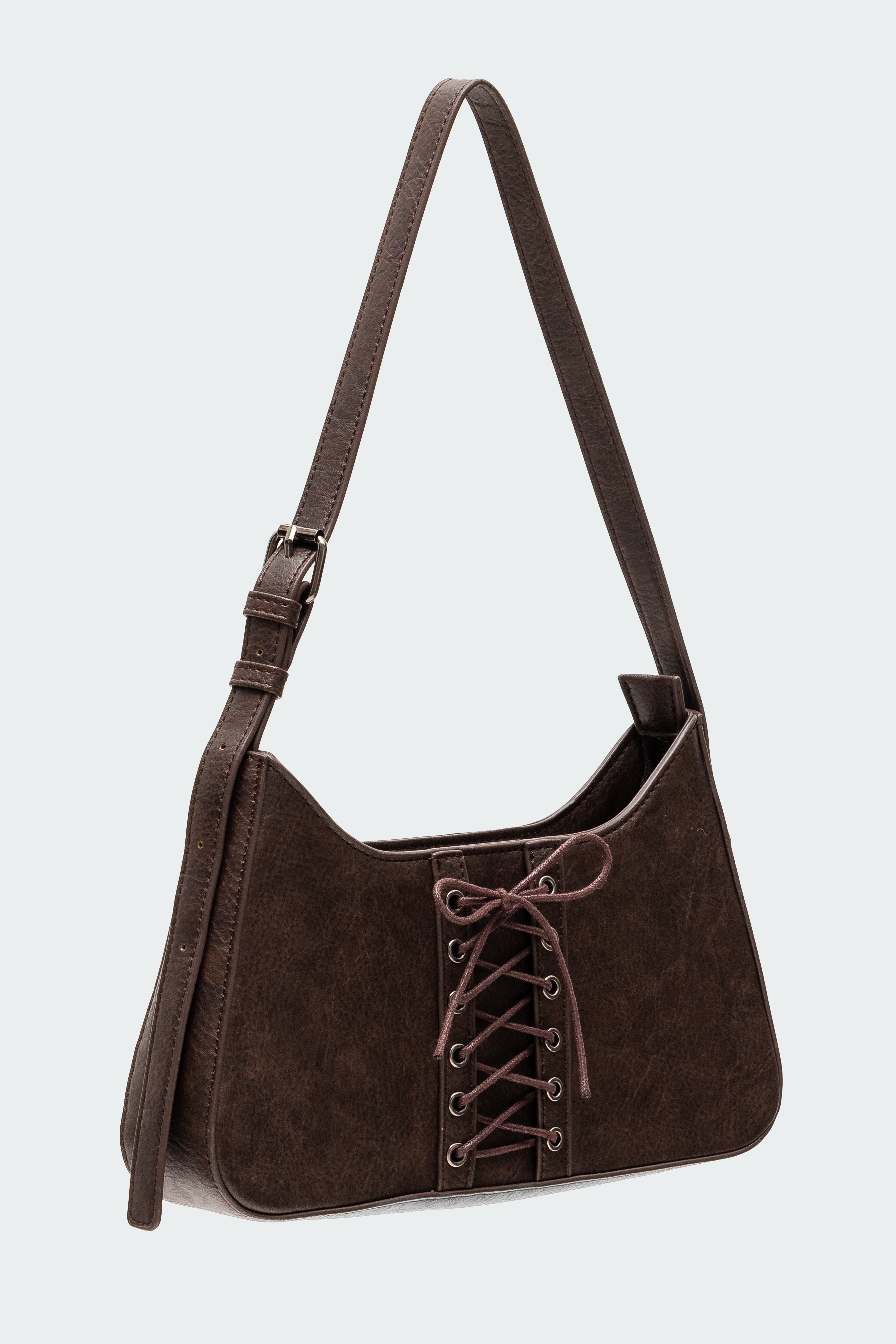 Lace Up Faux Leather Bag-Milans Time