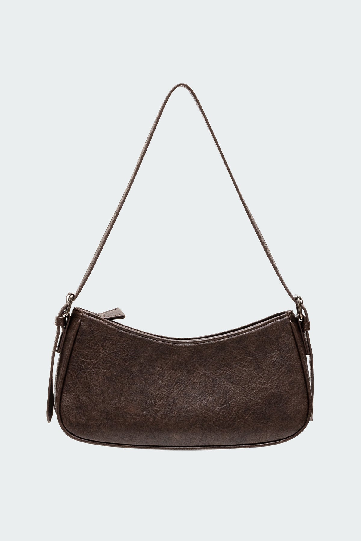 Curved Stitch Faux Leather Bag-Milans Time