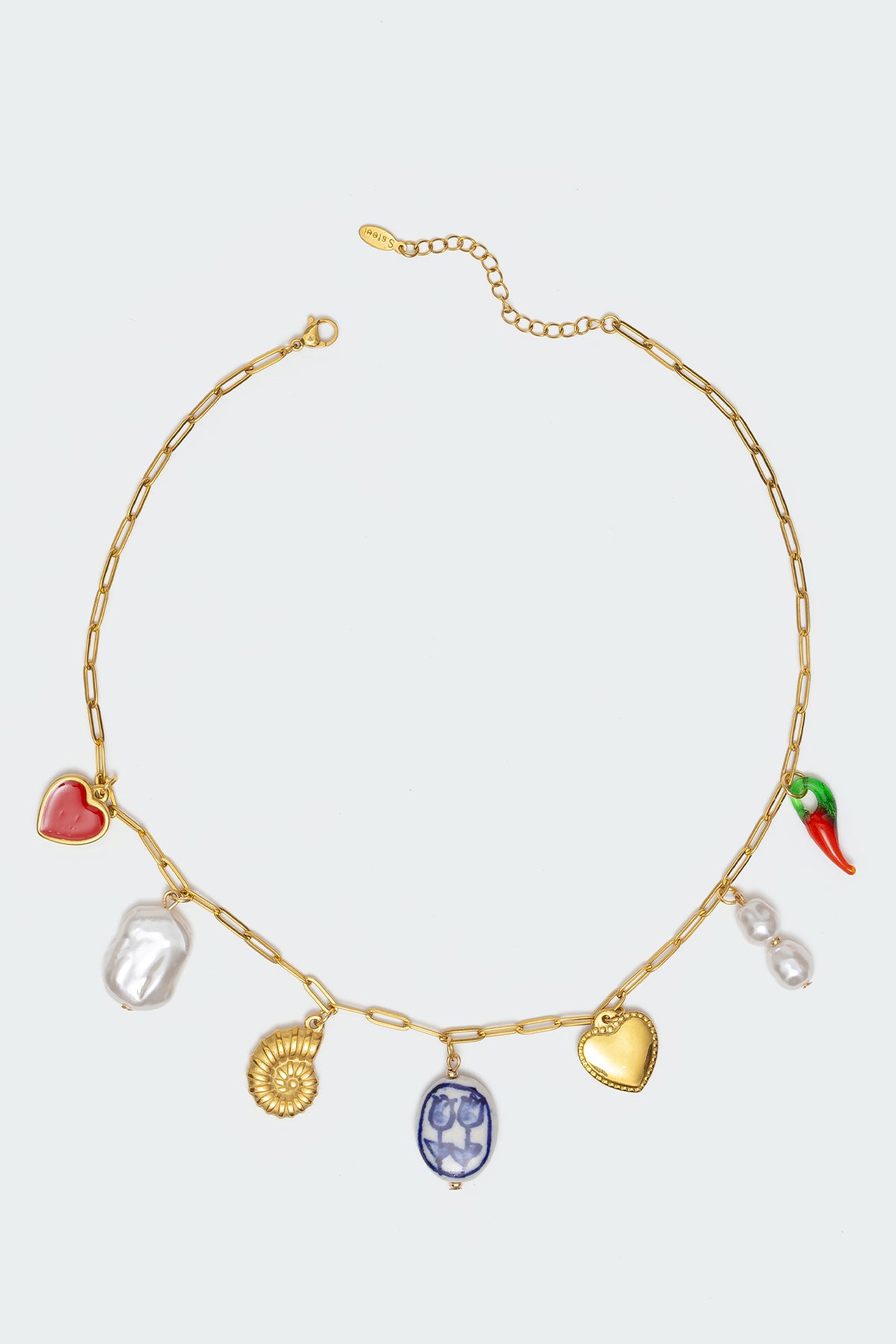 Seaside Sweetheart Charm Necklace-Milans Time