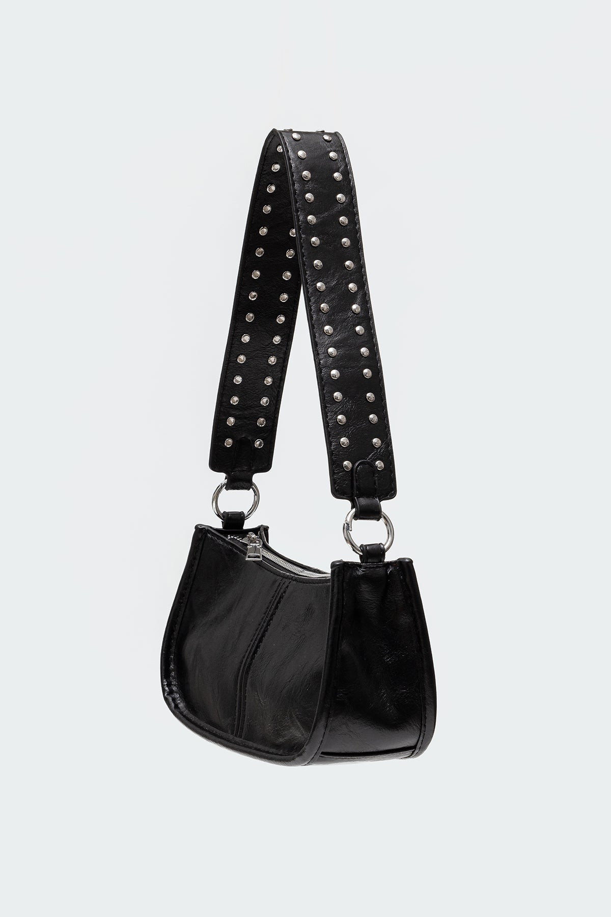 Studded Strap Faux Leather Bag-Milans Time