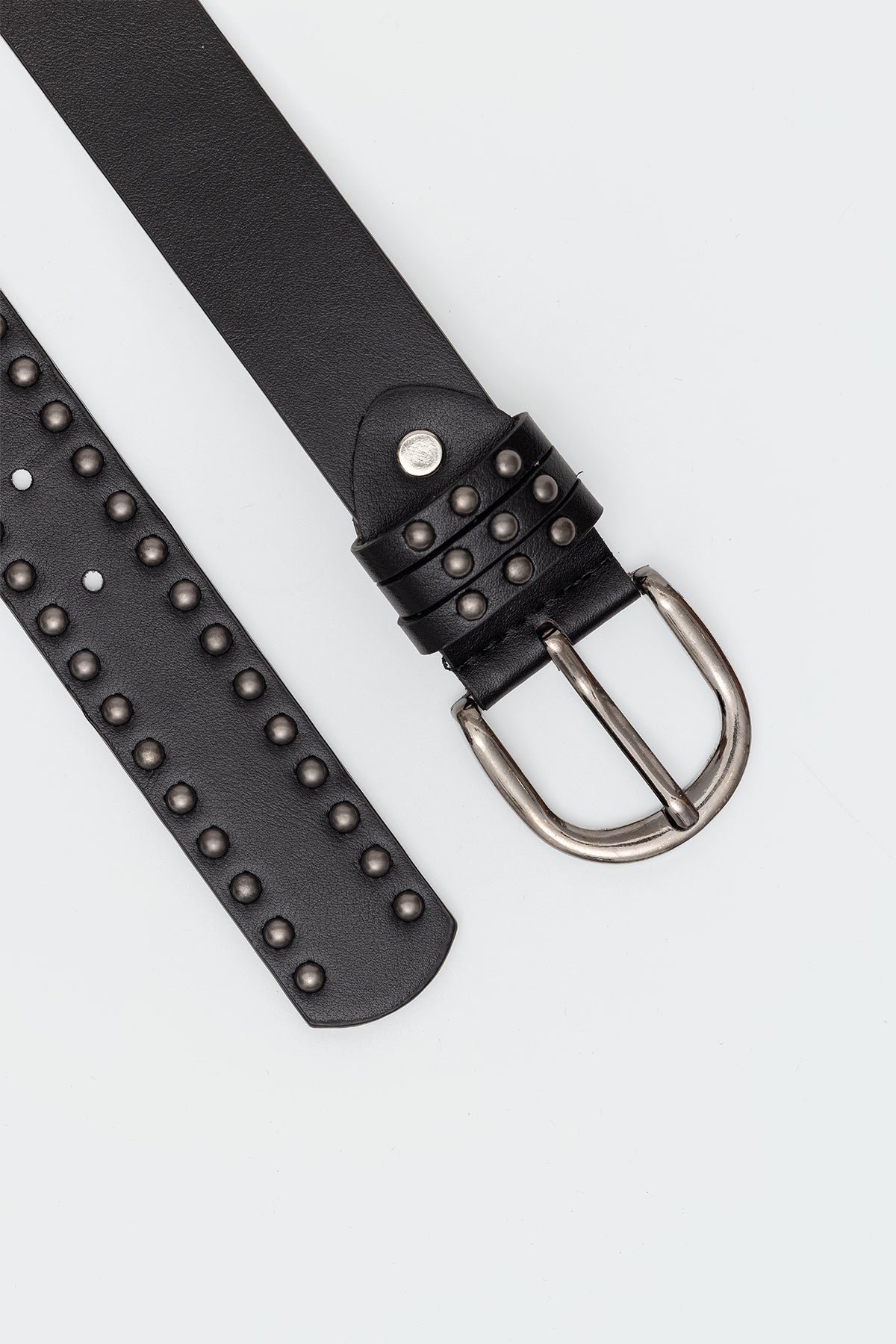 Studded Faux Leather Belt-Milans Time