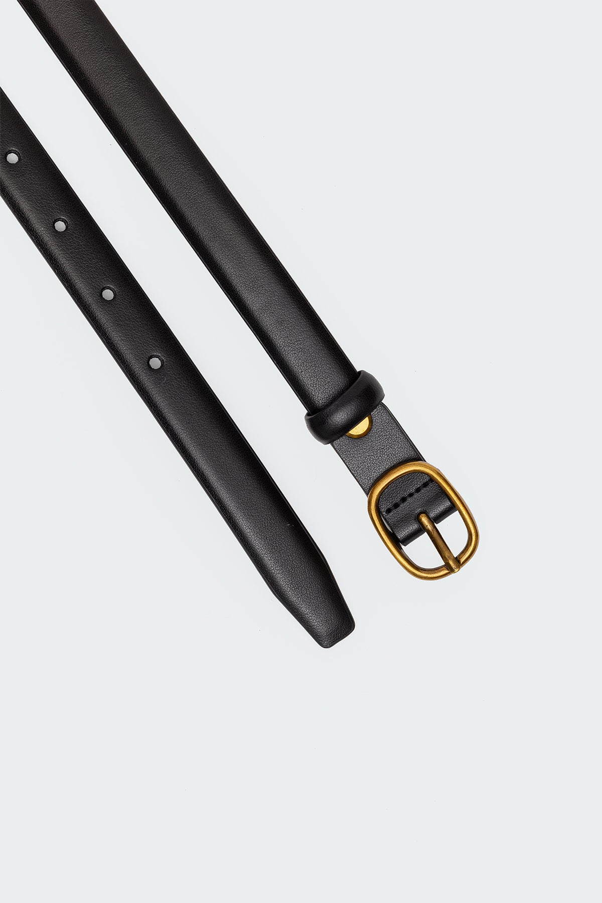 Oval Buckle Faux Leather Belt-Milans Time