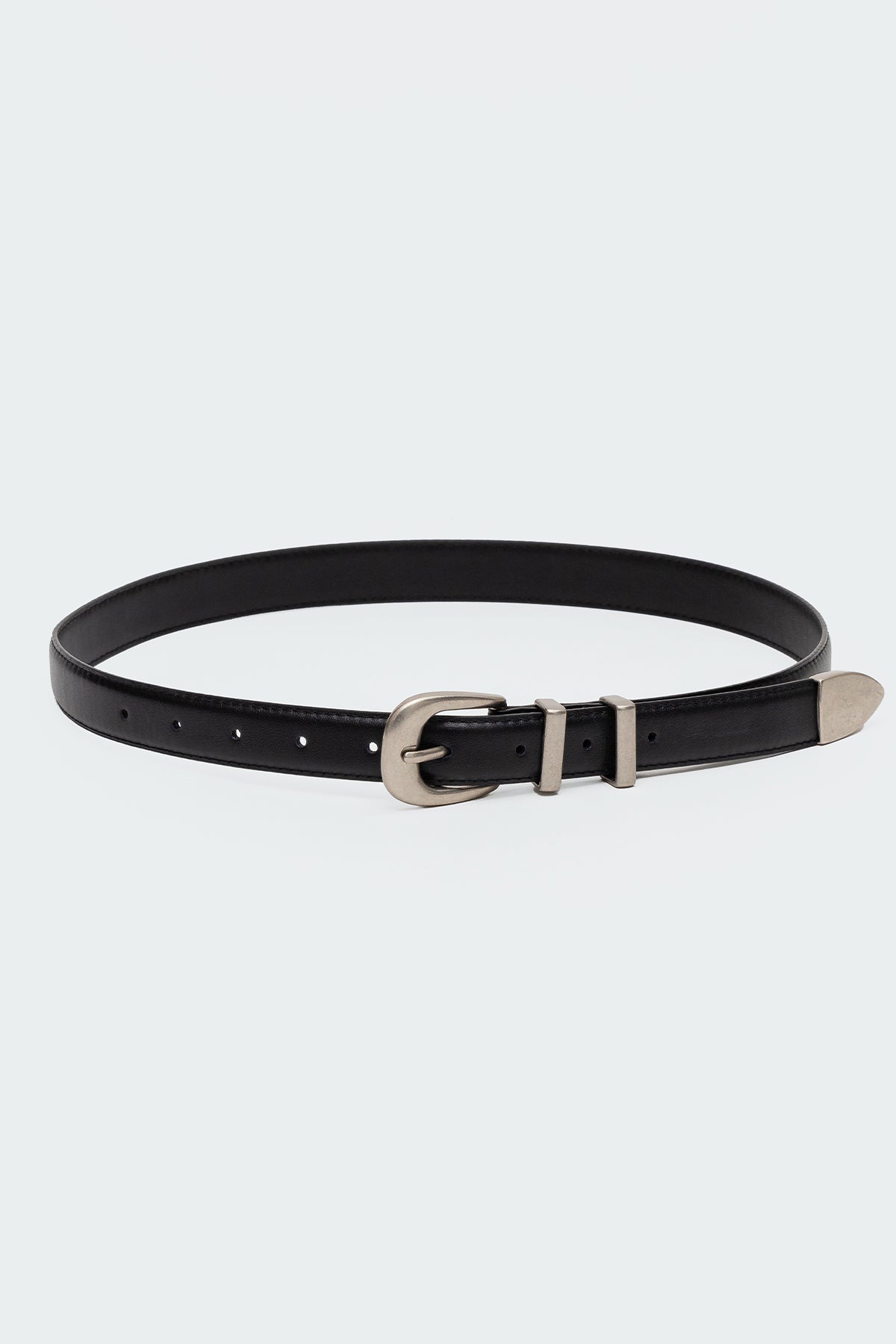 Basic Buckle Faux Leather Belt-Milans Time
