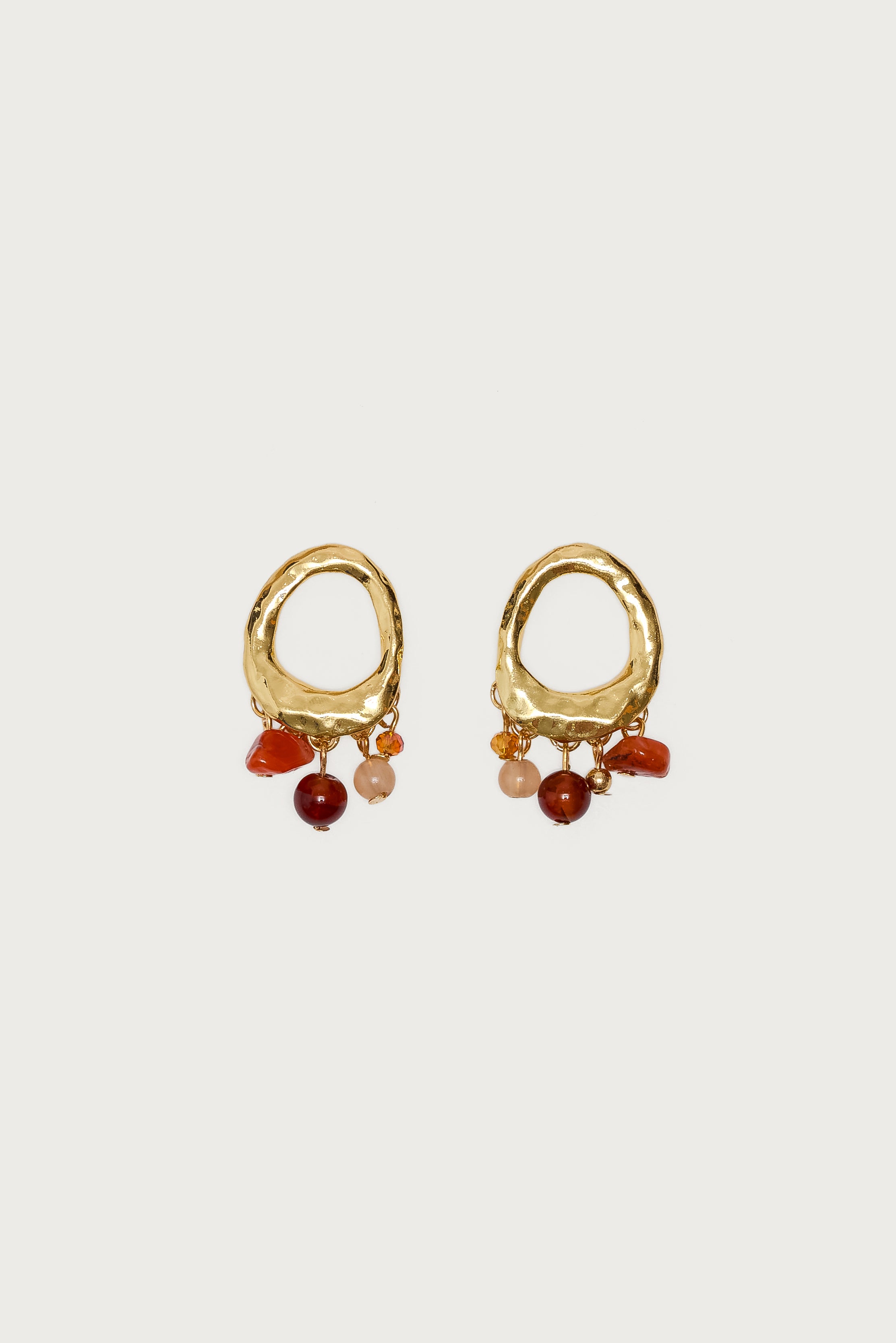 Mixed Gemstone Abstract Stud Earrings-Milans Time