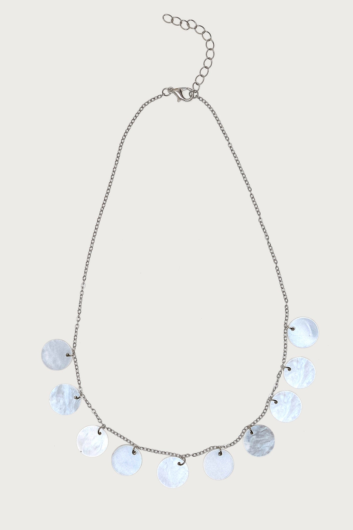 Iridescent Disc Necklace-Milans Time