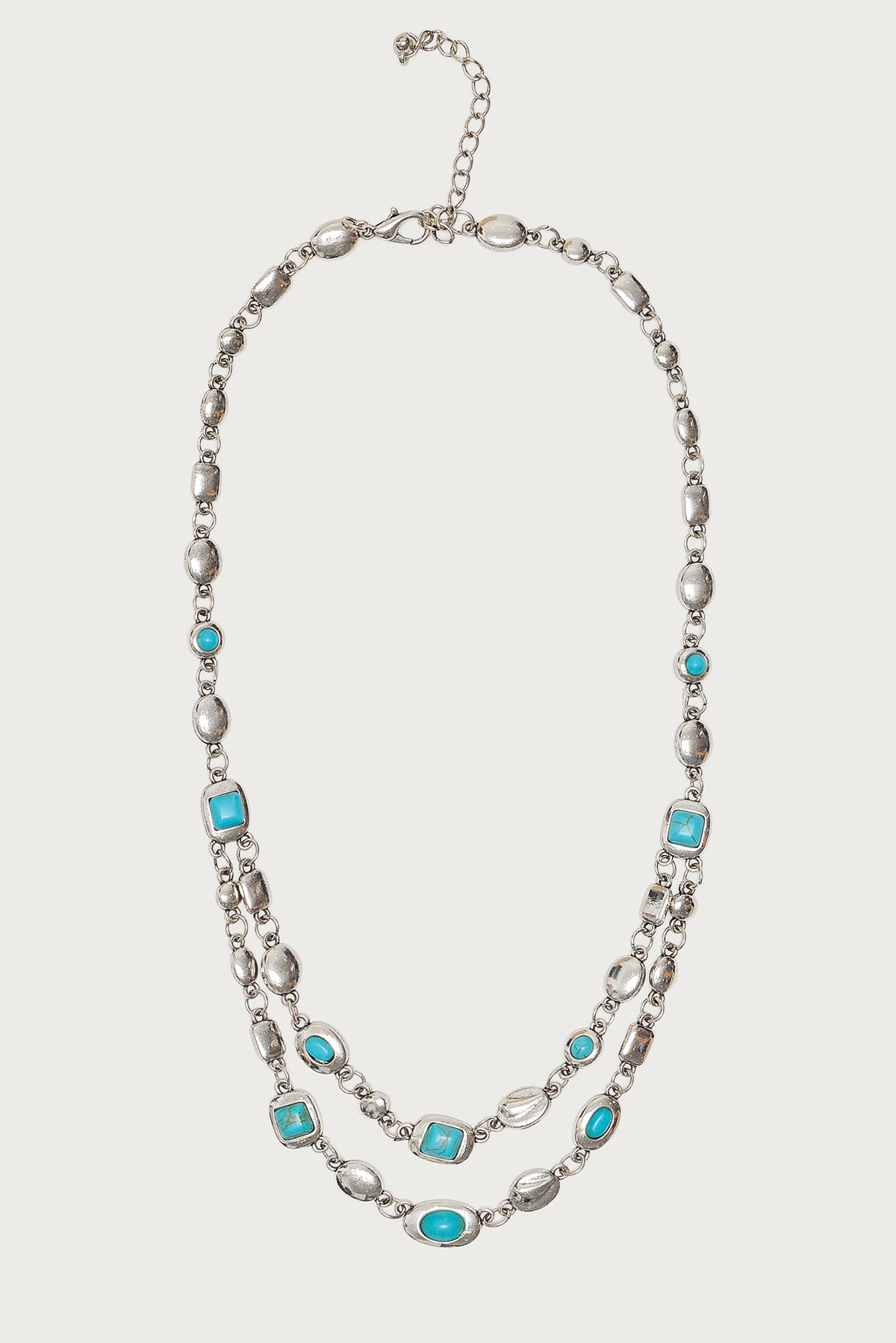 Mixed Gemstone Layered Necklace-Milans Time