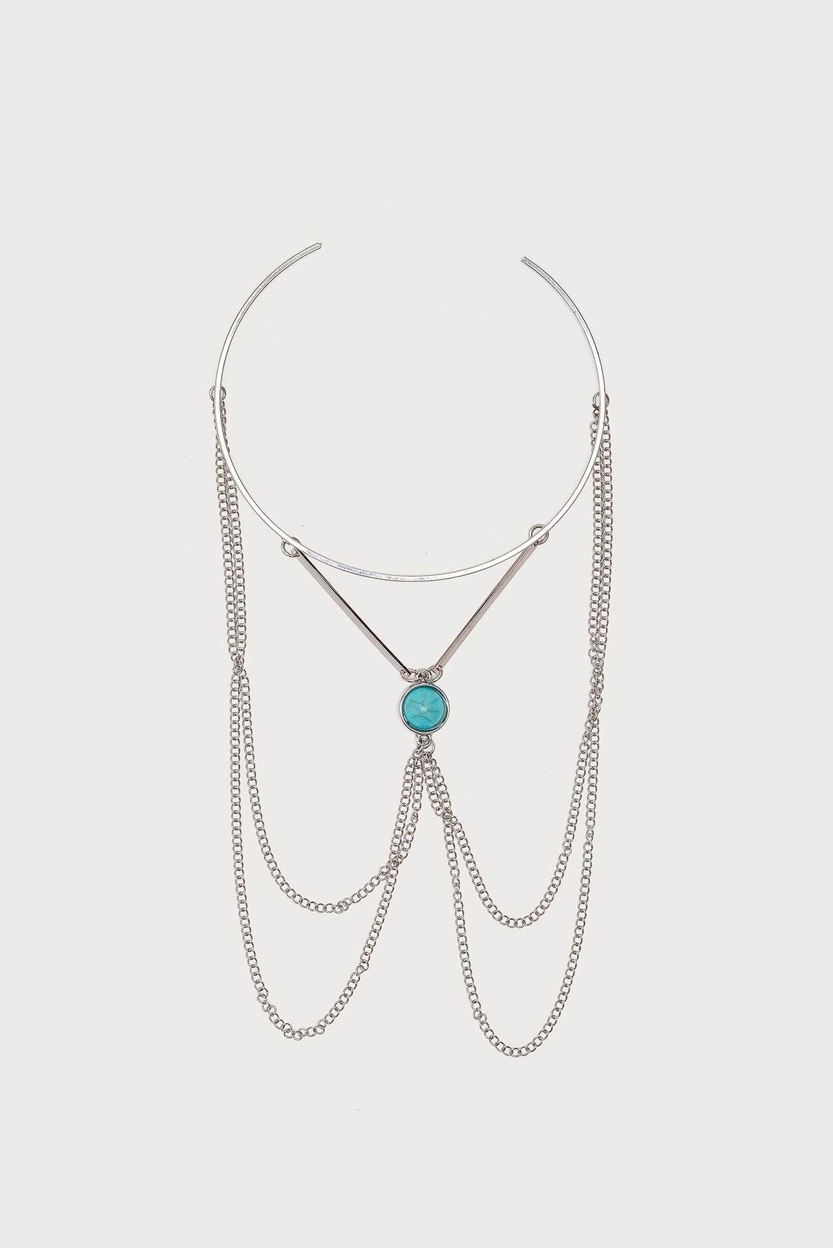 Drop Chain Gemstone Arm Cuff-Milans Time