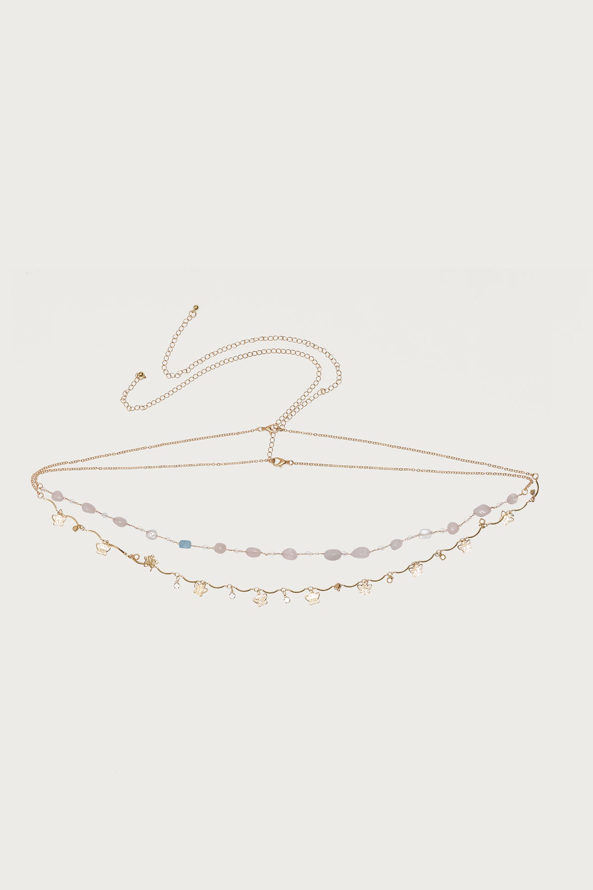 Butterfly Beaded Layered Belly Chain-Milans Time