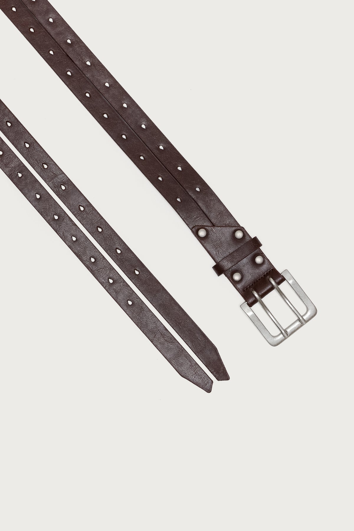 Double Look Faux Leather Belt-Milans Time