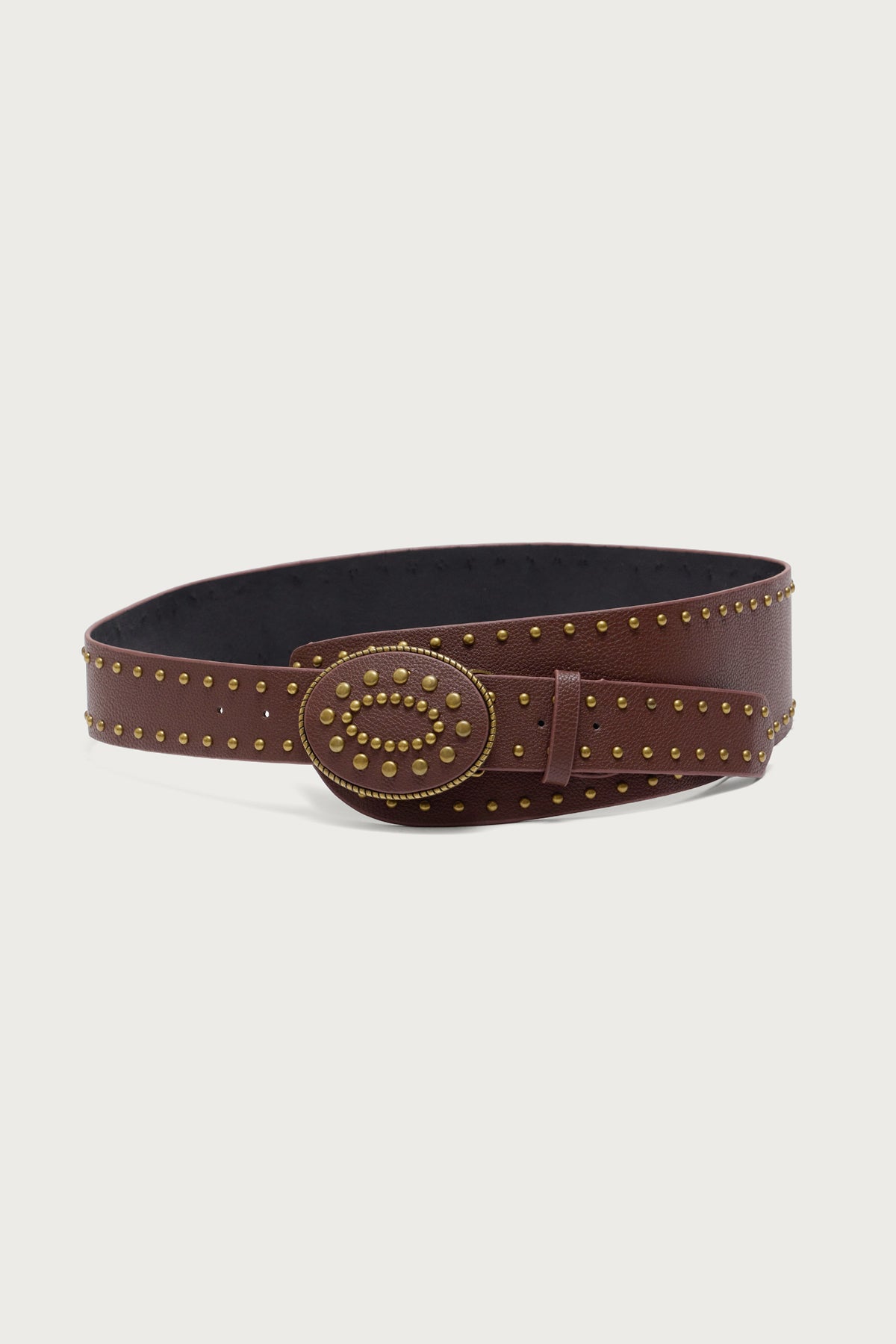 Studded Faux Leather Western Belt-Milans Time