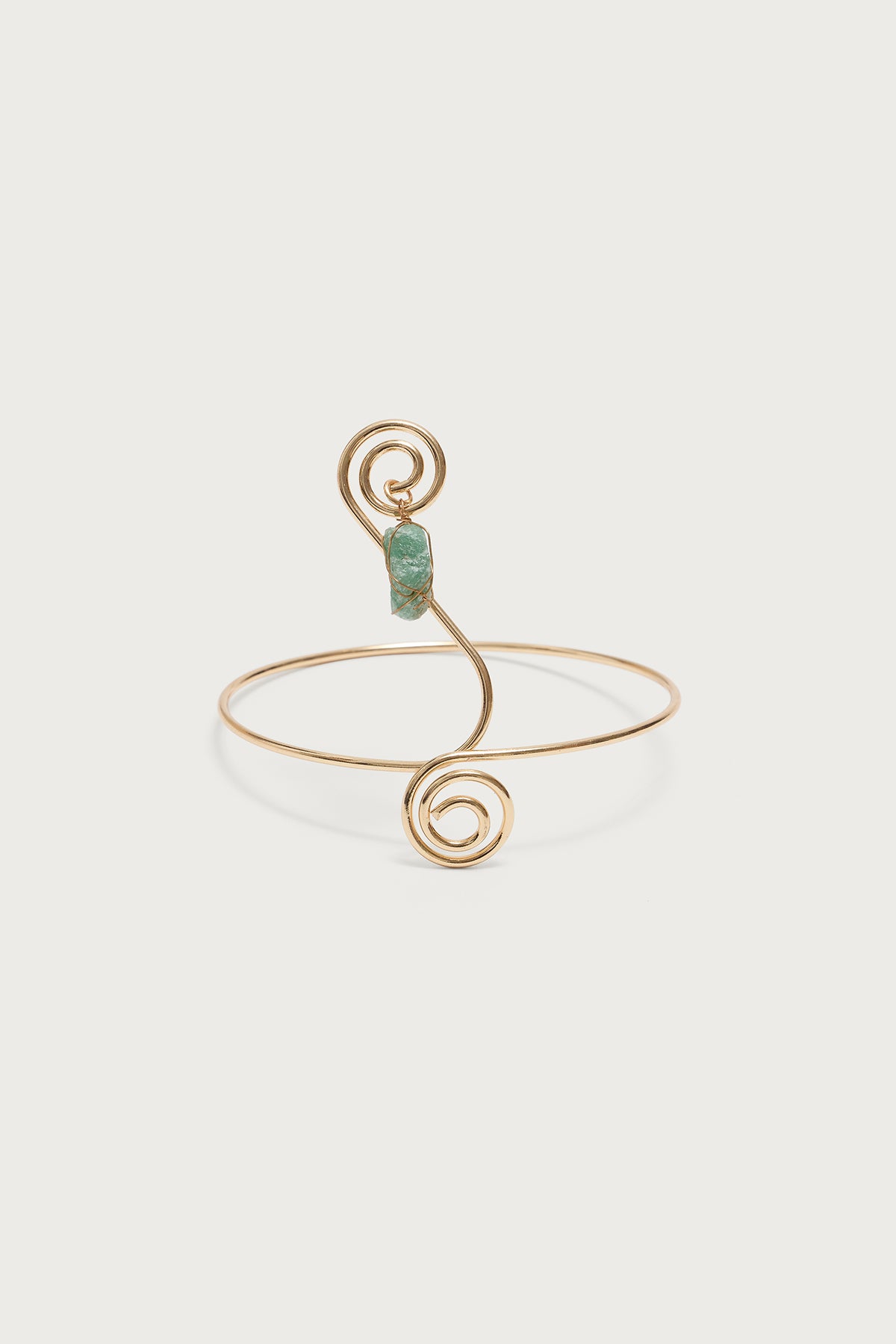 Swirly Gemstone Wrapped Arm Cuff-Milans Time